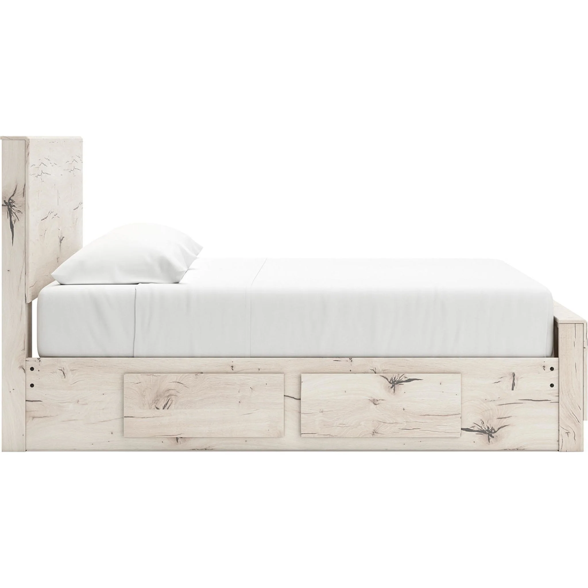 Lawroy Platform Bed with 2 Drawer Storage - Light Natural - Image 20