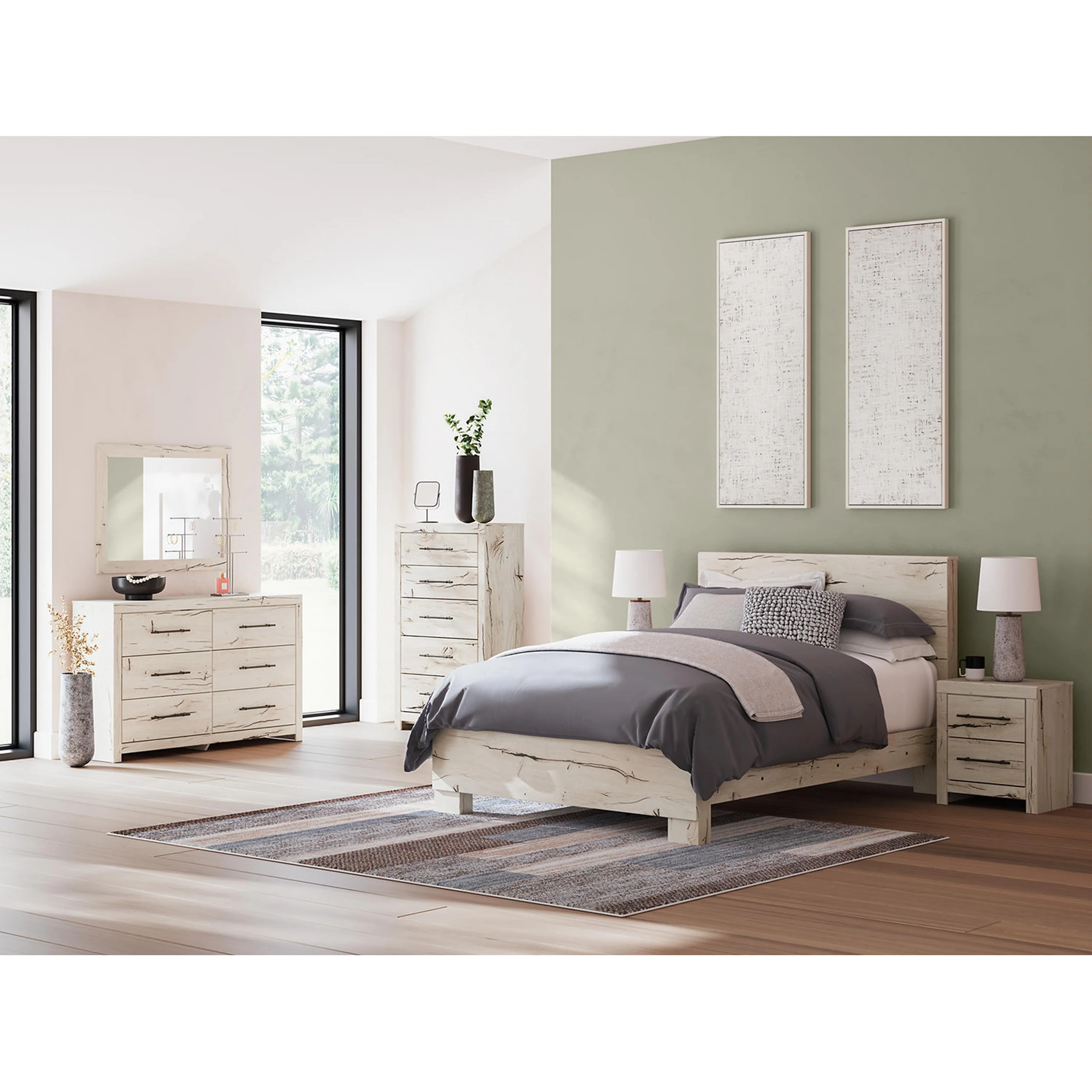 Lawroy Panel Bed - Light Natural - Image 11