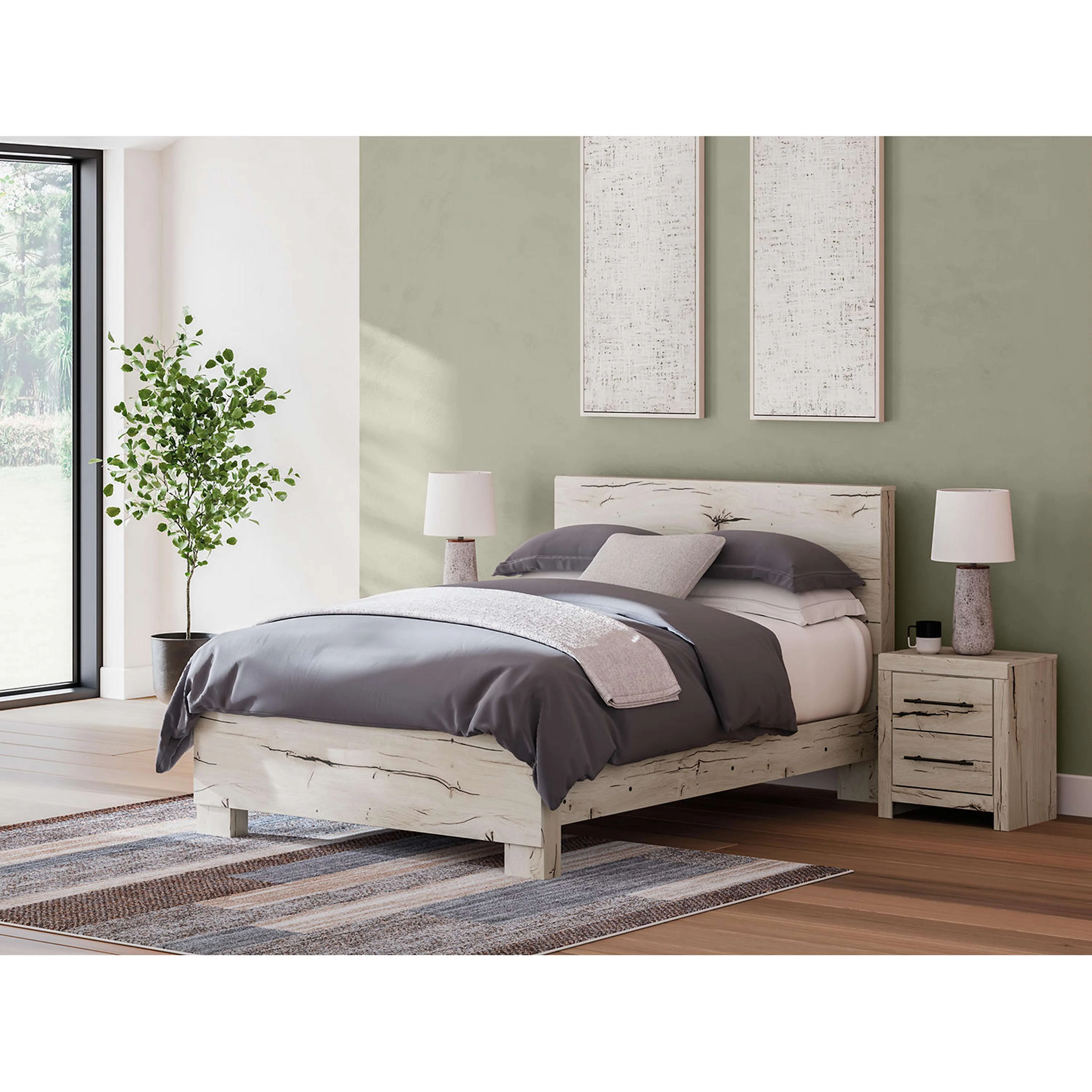 Lawroy Panel Bed - Light Natural - Image 19