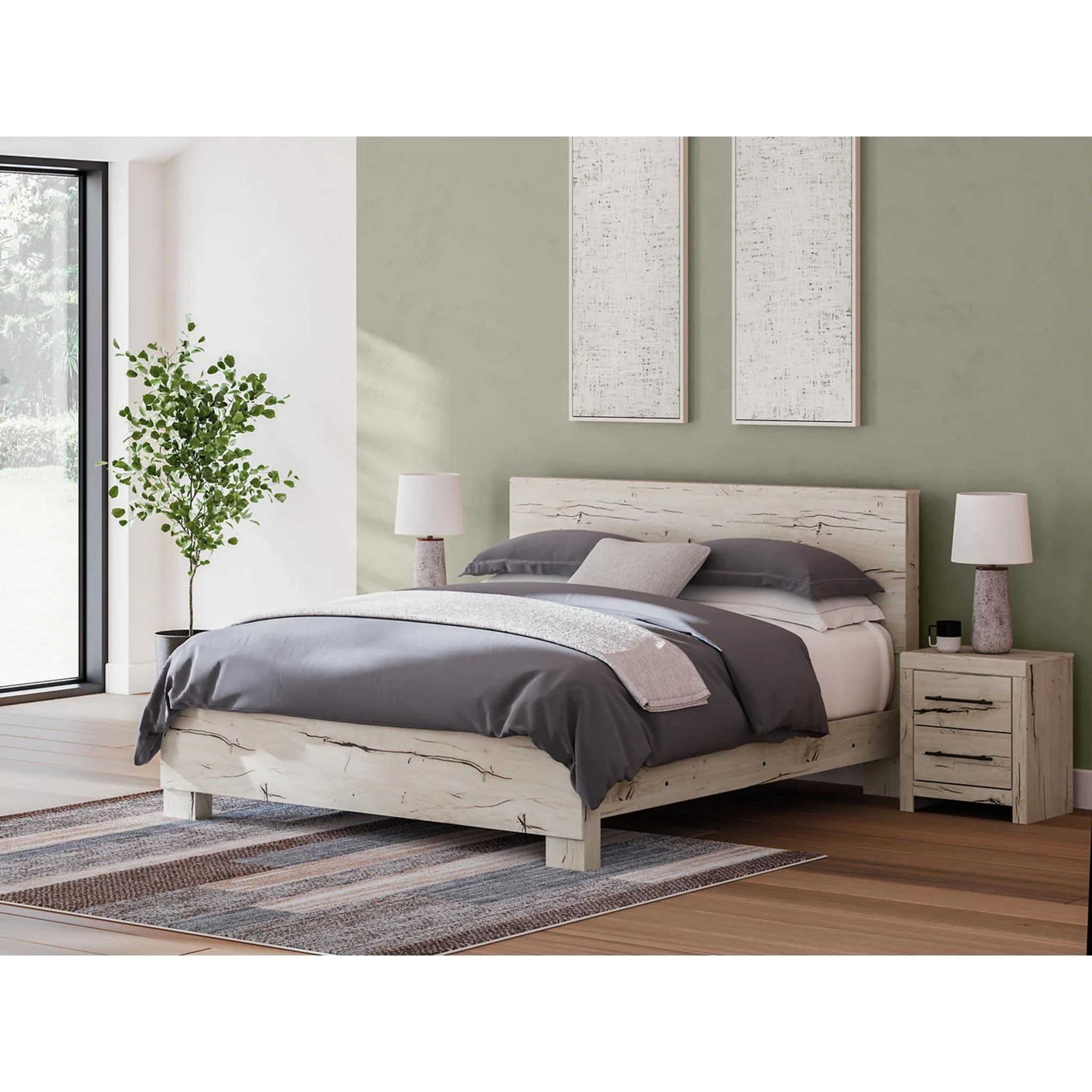 Lawroy Panel Bed - Light Natural - Image 39