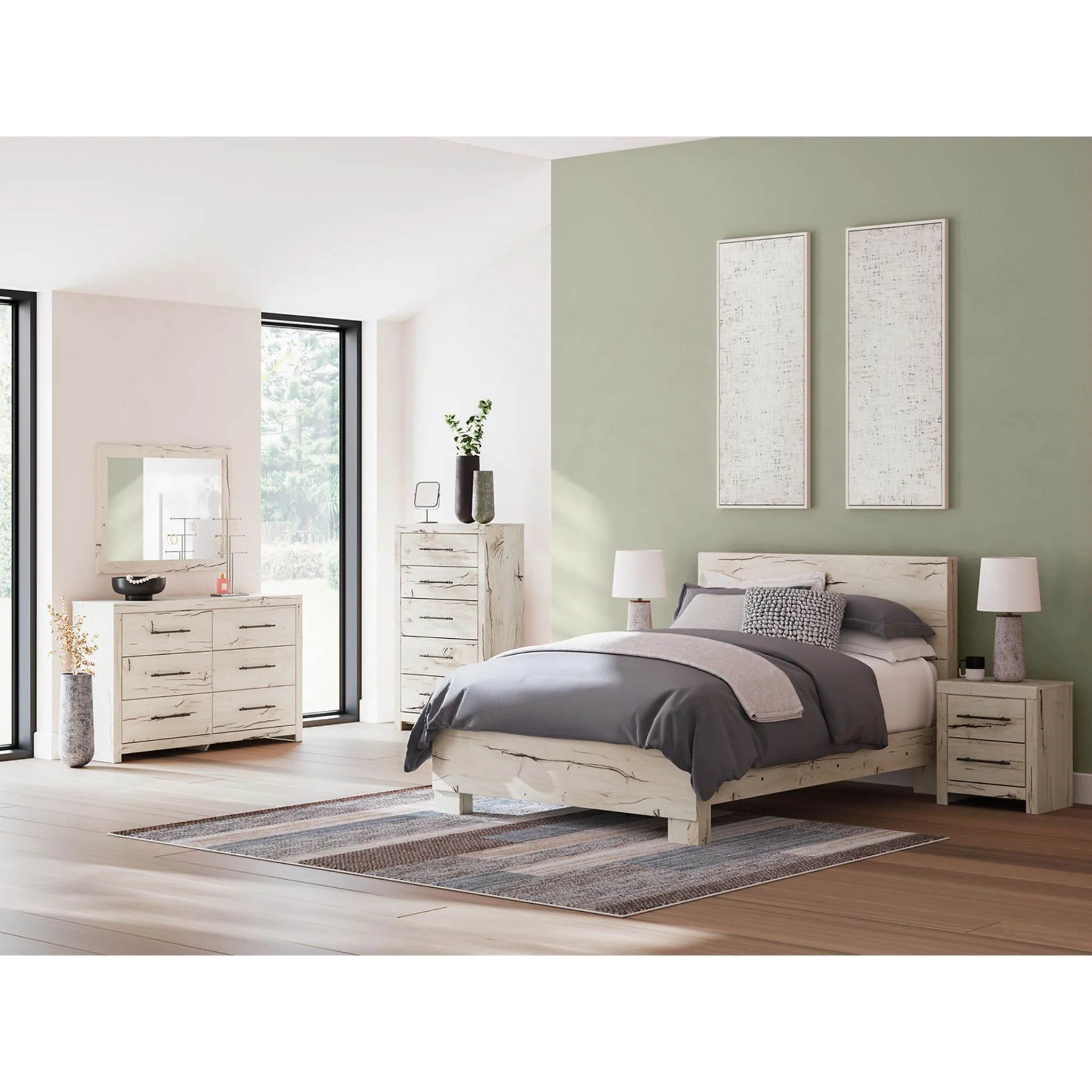Lawroy Panel Bed - Light Natural - Image 4