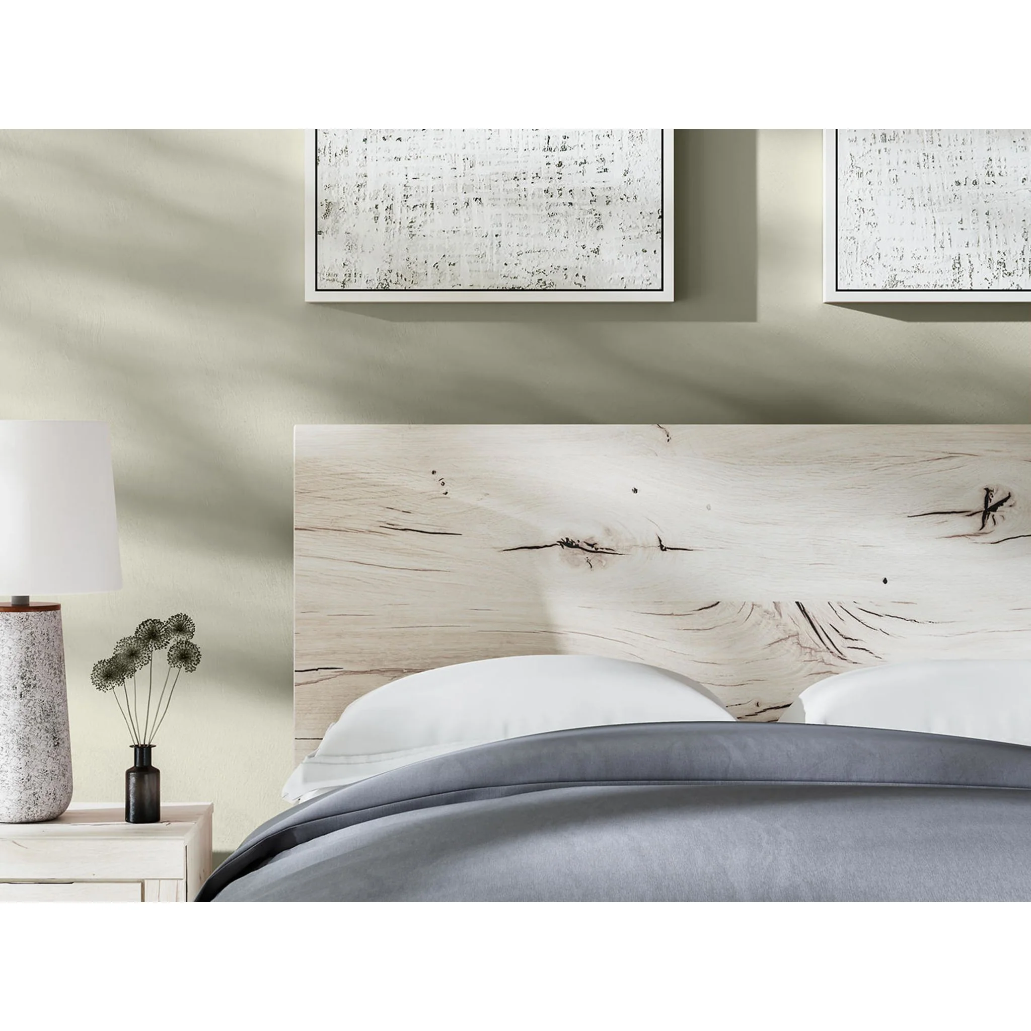 Lawroy Panel Headboard - Light Natural - Image 2