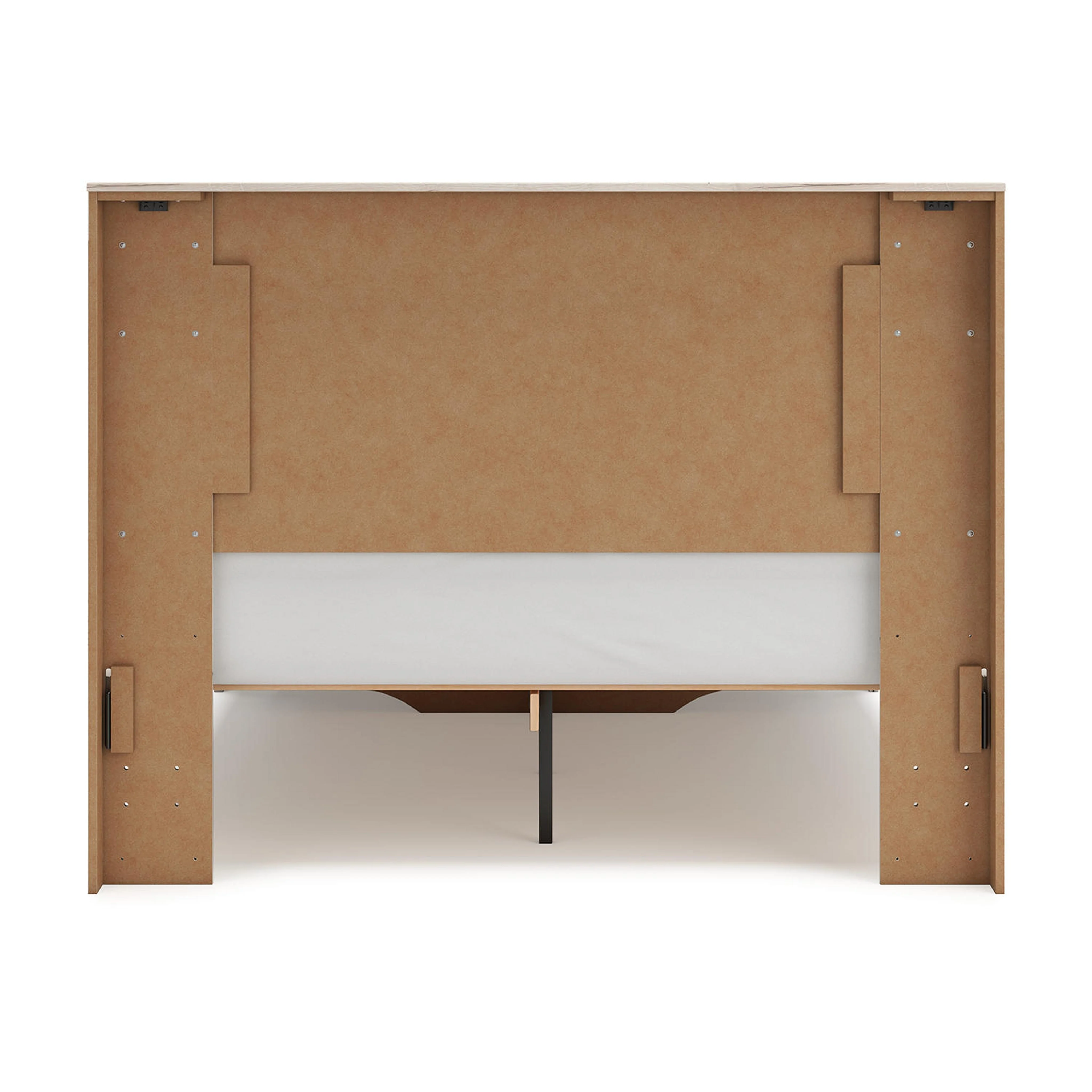 Lawroy Platform Bed with Footboard Storage - Light Natural - Image 16