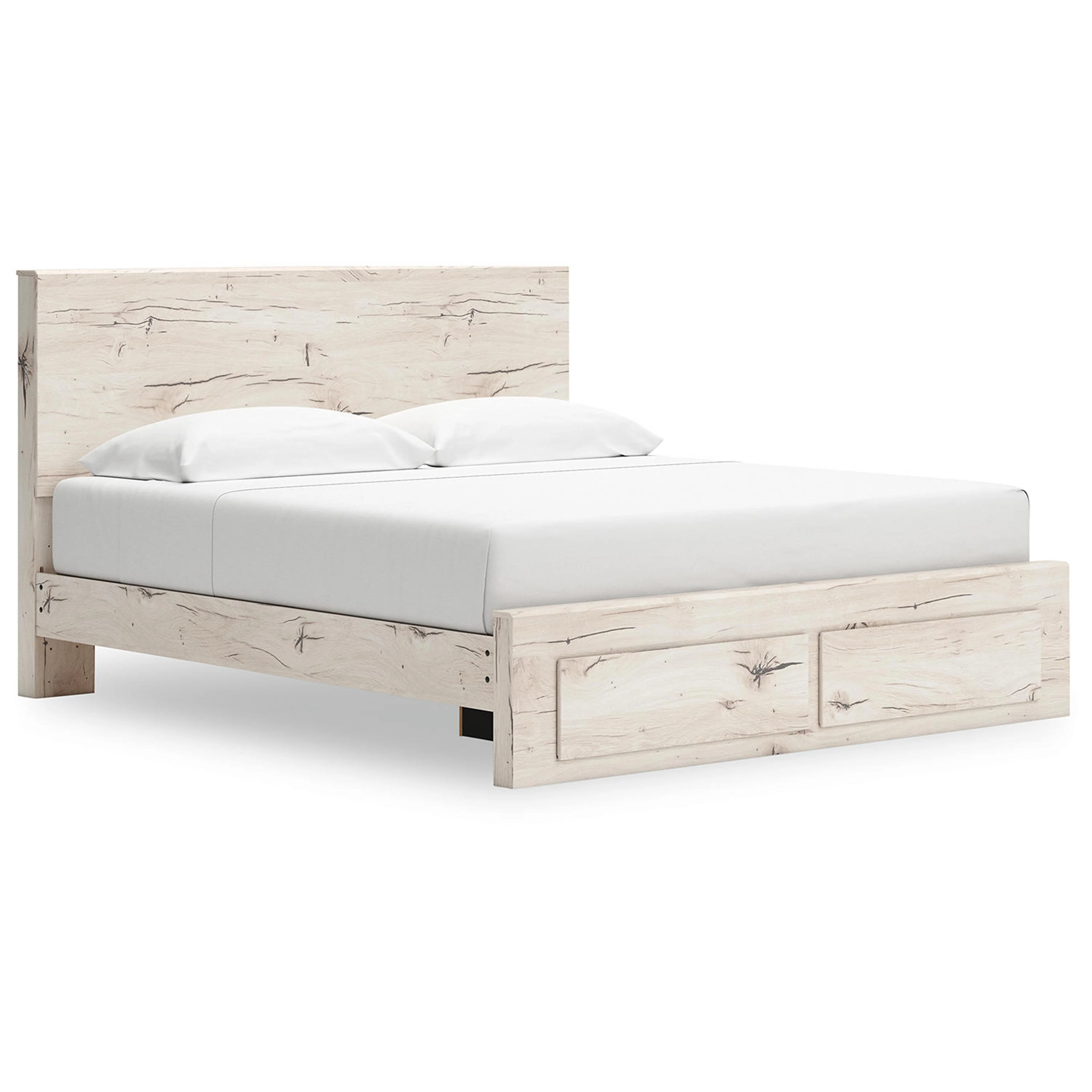 Lawroy Platform Bed with Footboard Storage - Light Natural - Image 23