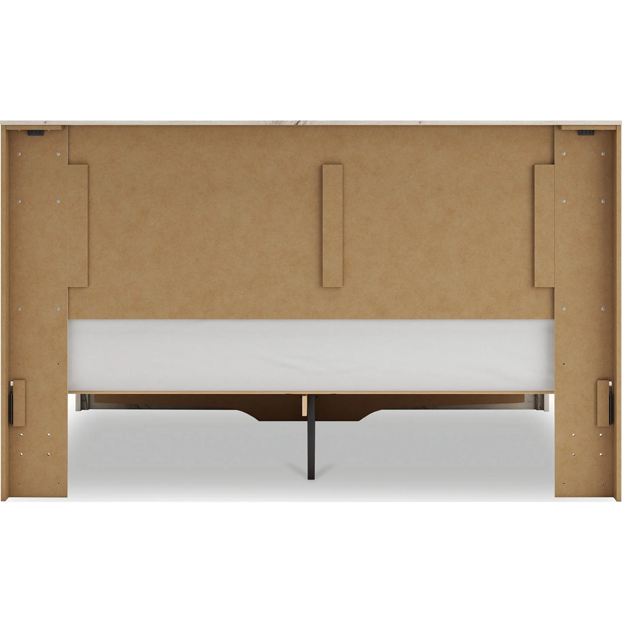 Lawroy Platform Bed with Footboard Storage - Light Natural - Image 38