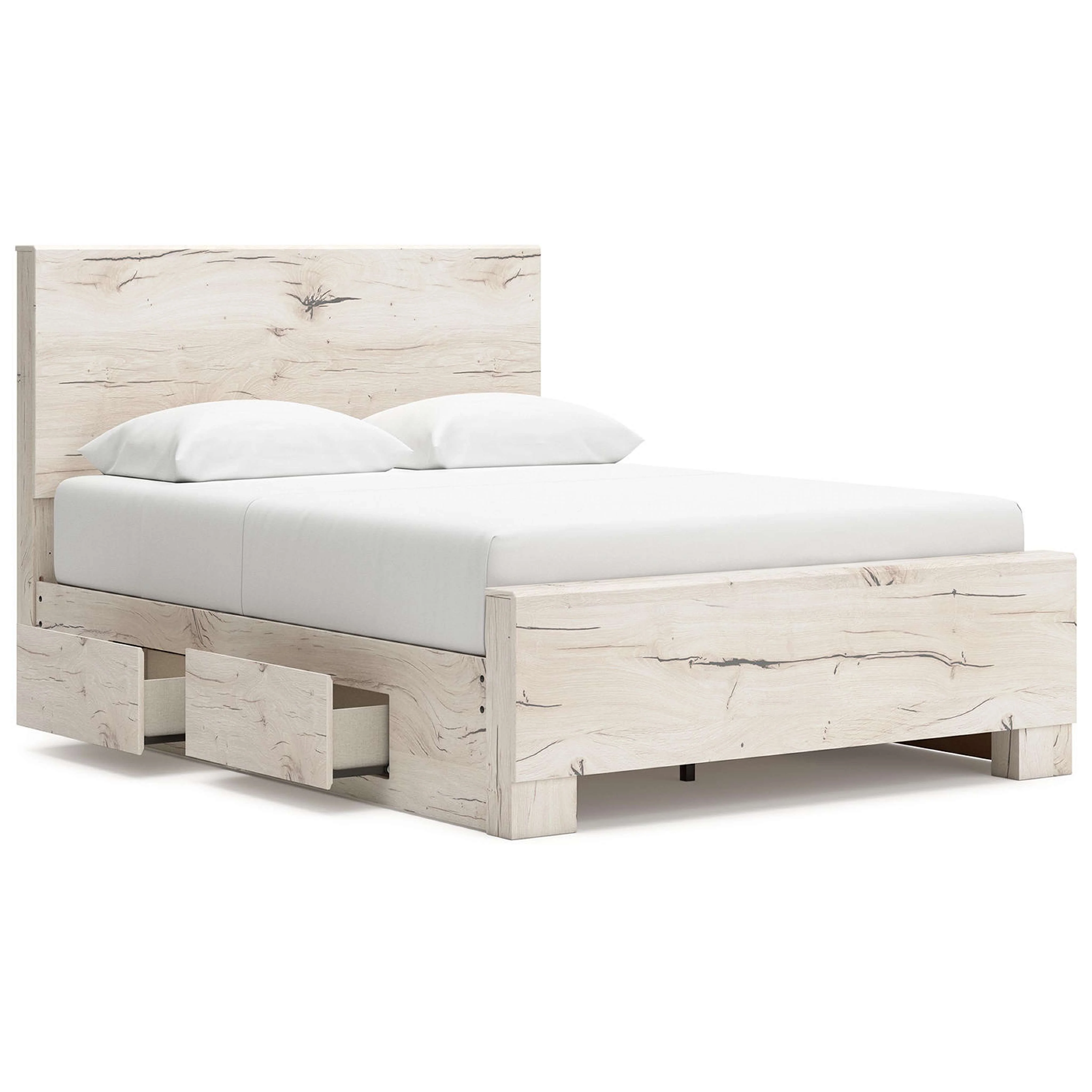 Lawroy Platform Bed with 4 Drawer Storage - Light Natural - Image 14