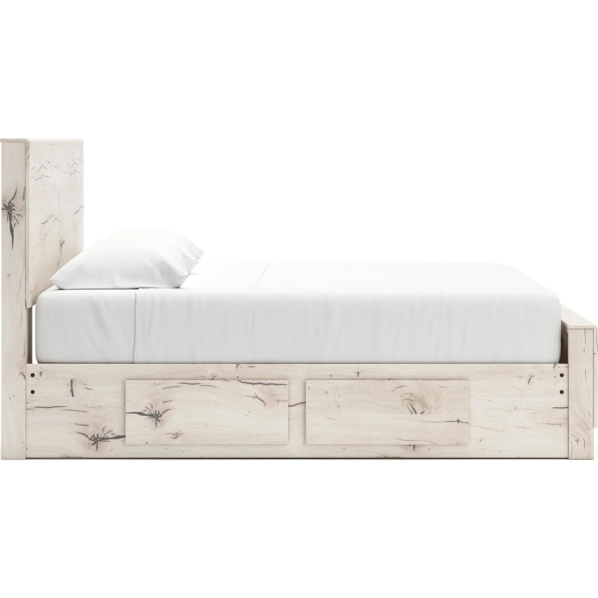 Lawroy Platform Bed with 4 Drawer Storage - Light Natural - Image 26