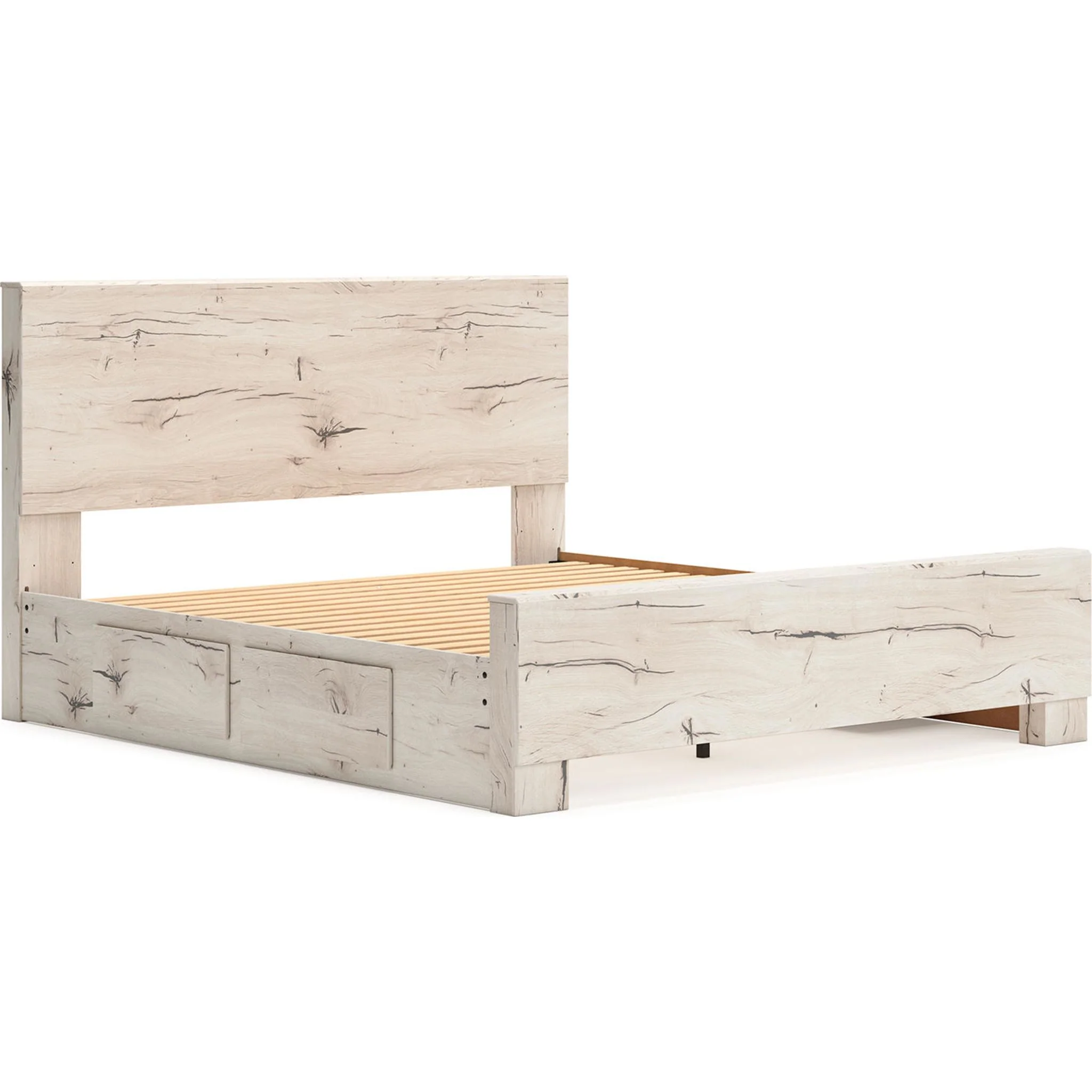 Lawroy Platform Bed with 4 Drawer Storage - Light Natural - Image 29