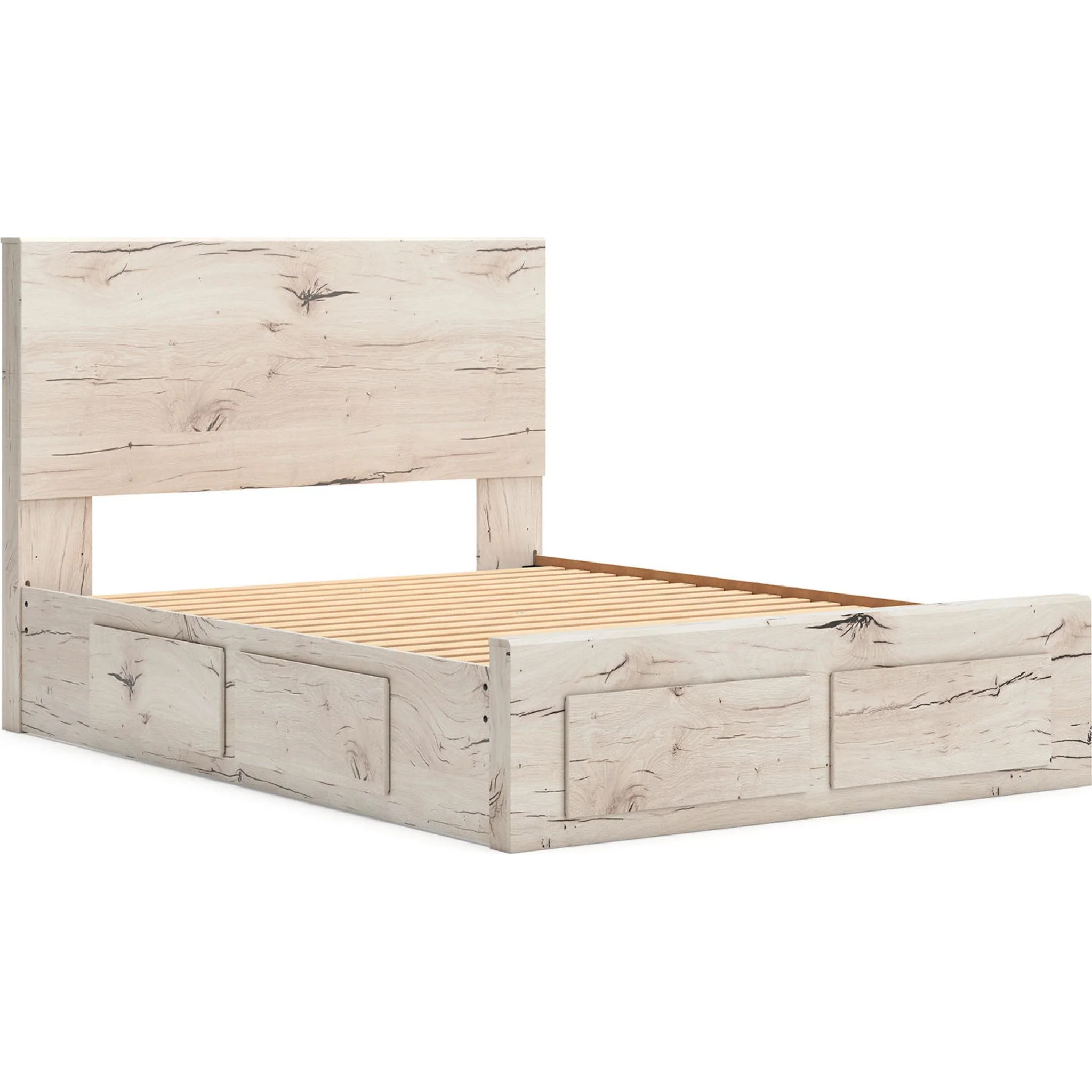 Lawroy Platform Bed with 6 Drawer Storage - Light Natural - Image 10