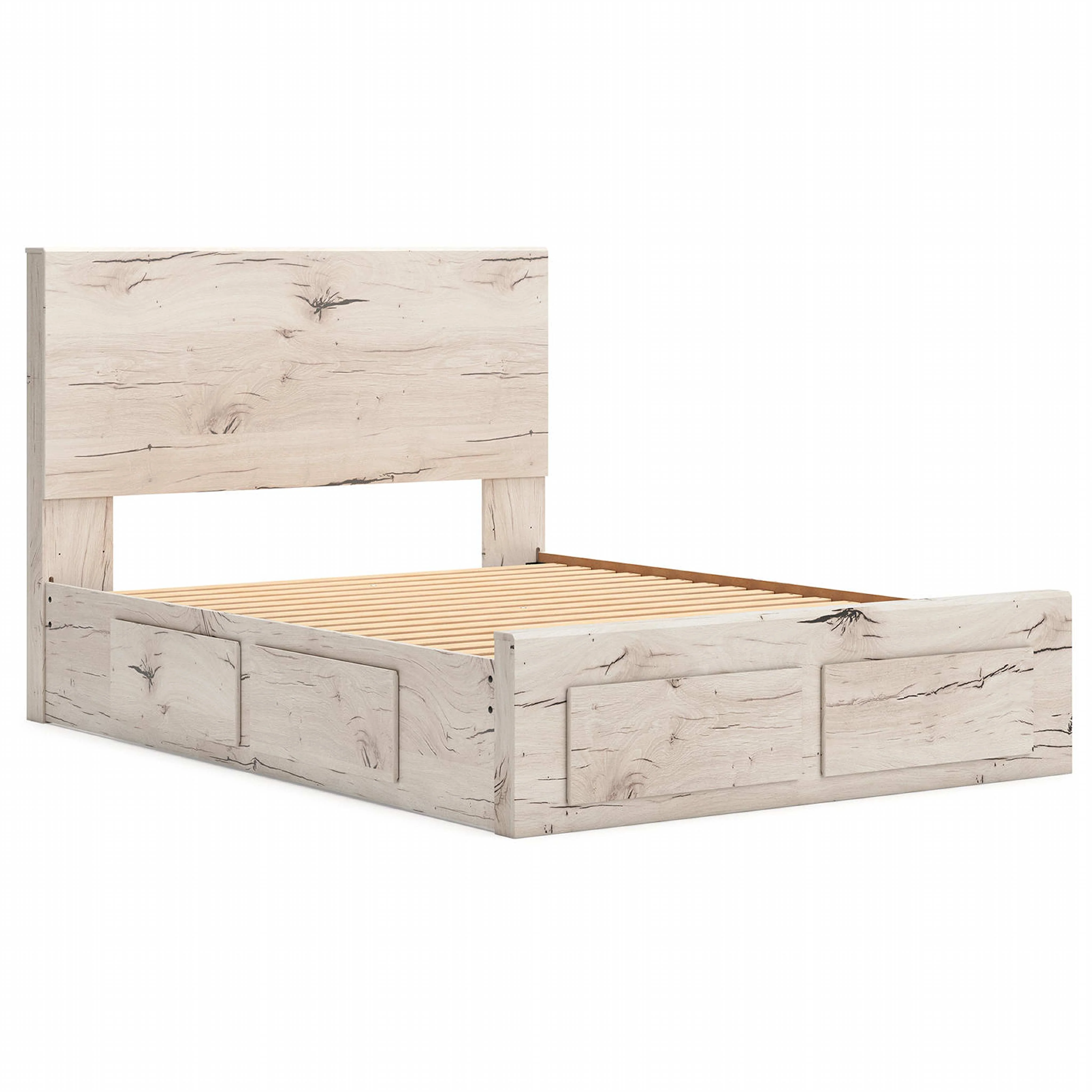 Lawroy Platform Bed with 6 Drawer Storage - Light Natural - Image 16
