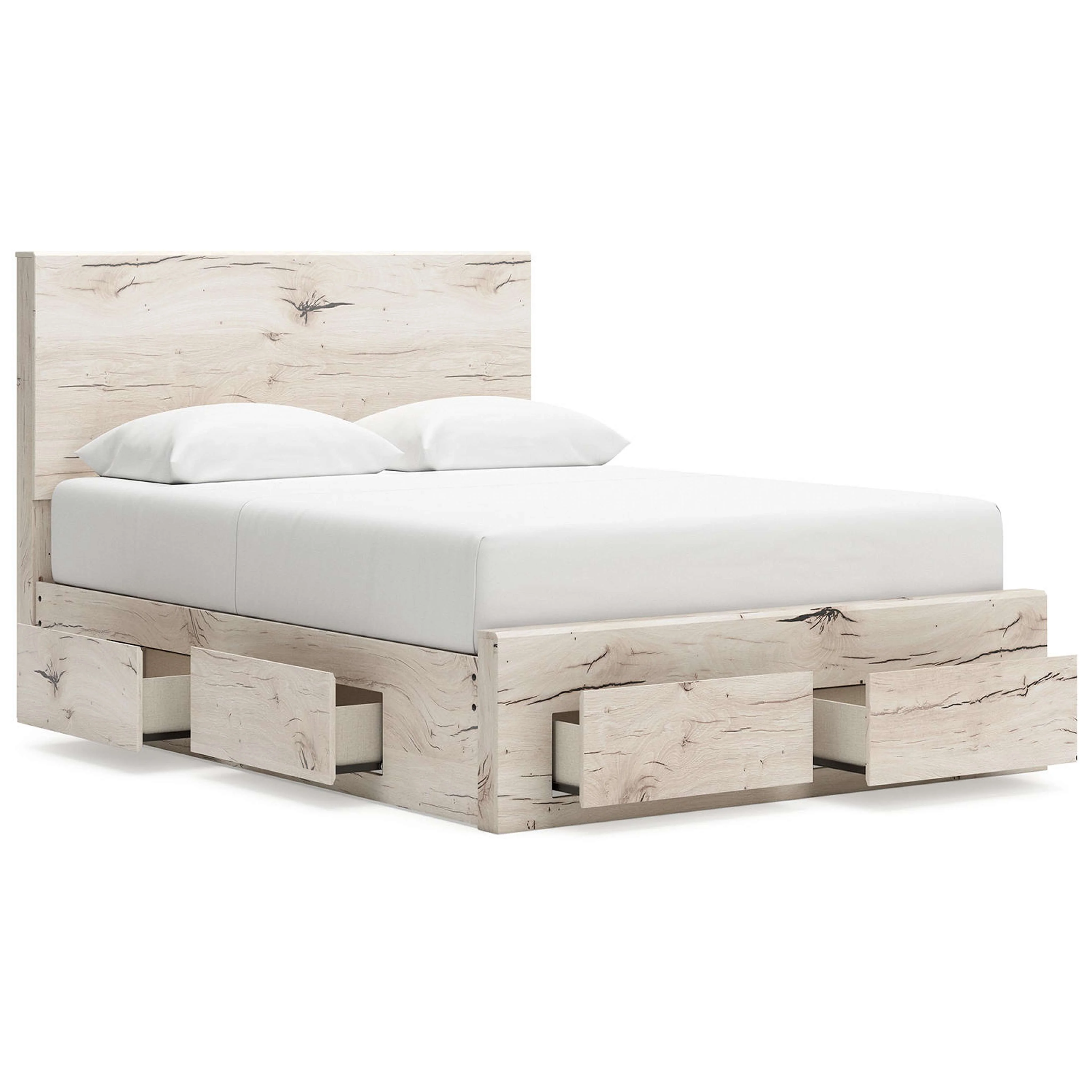 Lawroy Platform Bed with 6 Drawer Storage - Light Natural - Image 17