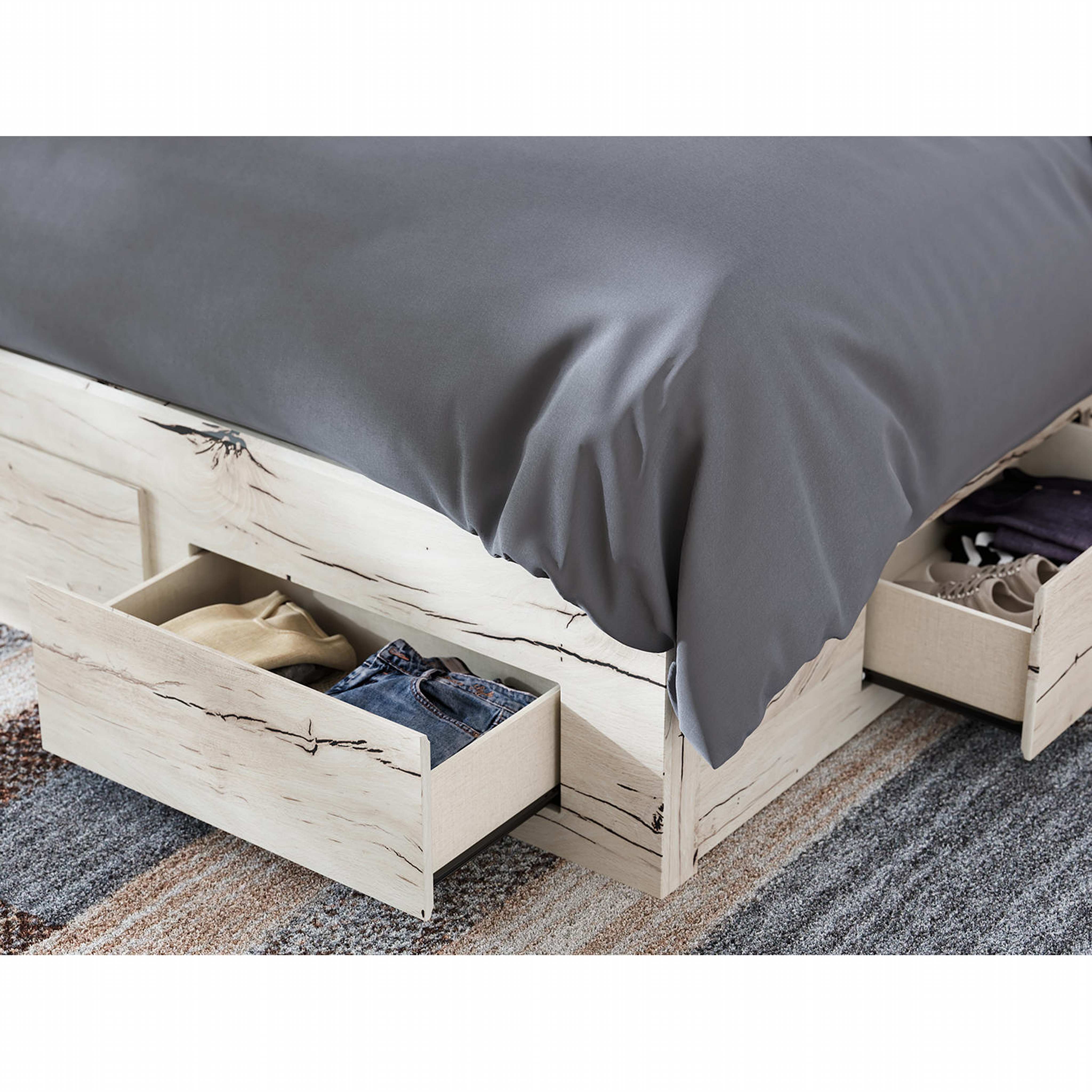 Lawroy Platform Bed with 6 Drawer Storage - Light Natural - Image 19