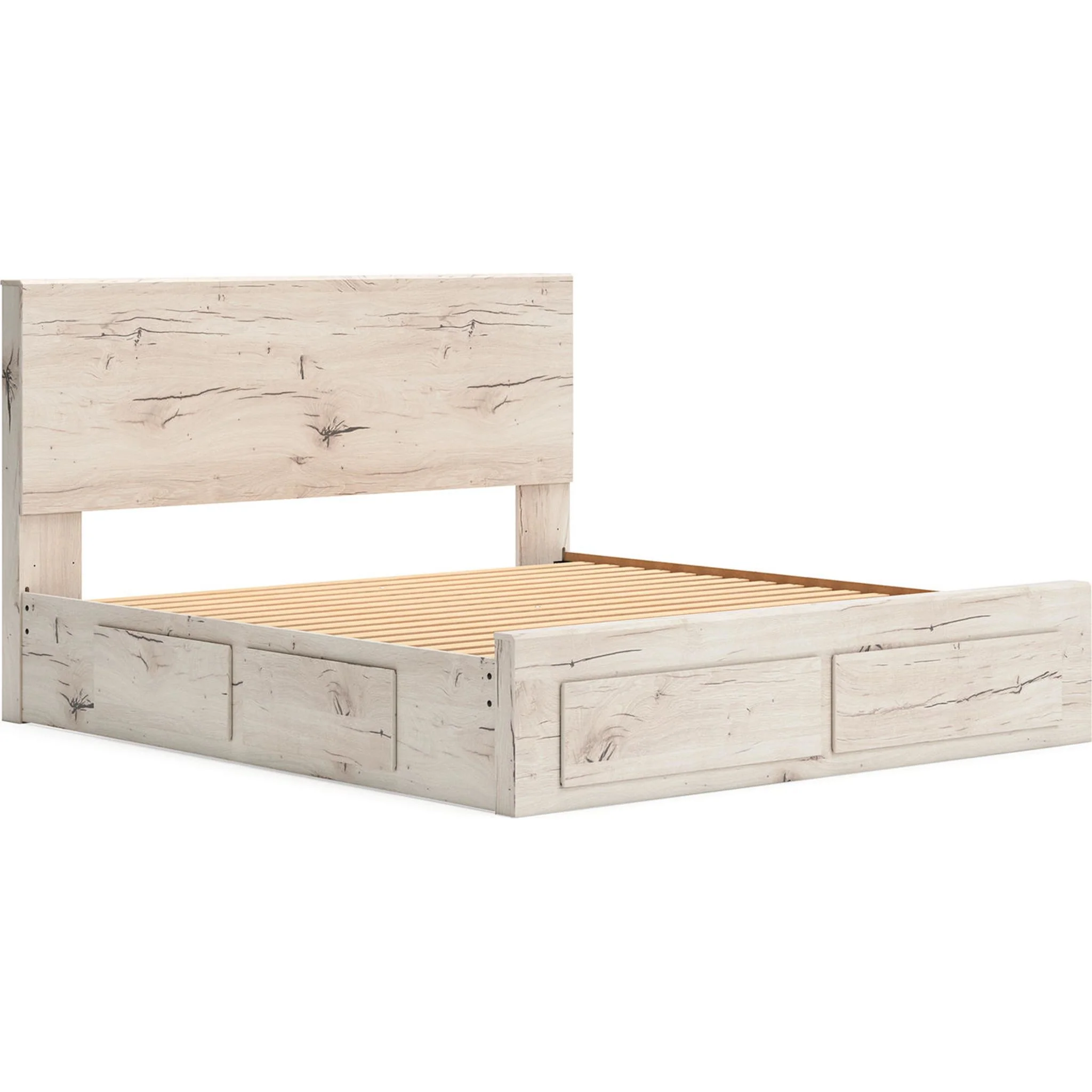 Lawroy Platform Bed with 6 Drawer Storage - Light Natural - Image 34