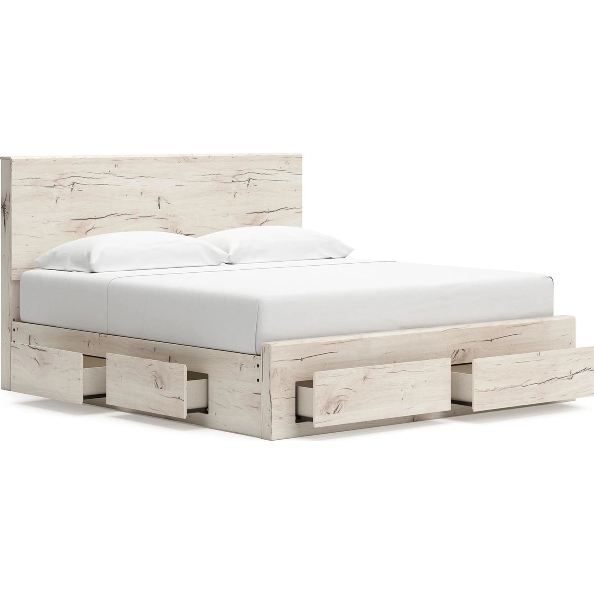 Lawroy Platform Bed with 6 Drawer Storage - Light Natural - Image 39