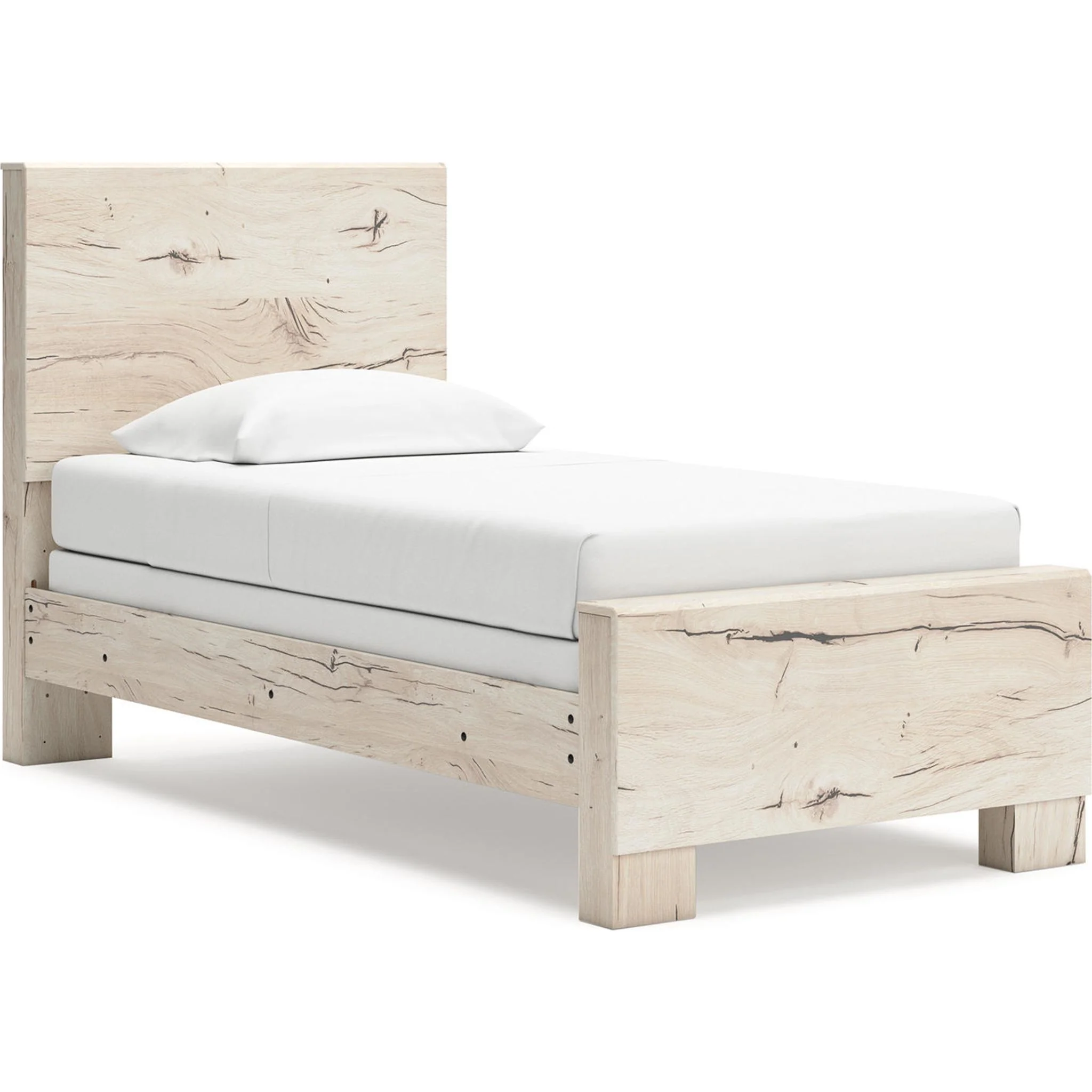 Lawroy Panel Bed - Light Natural