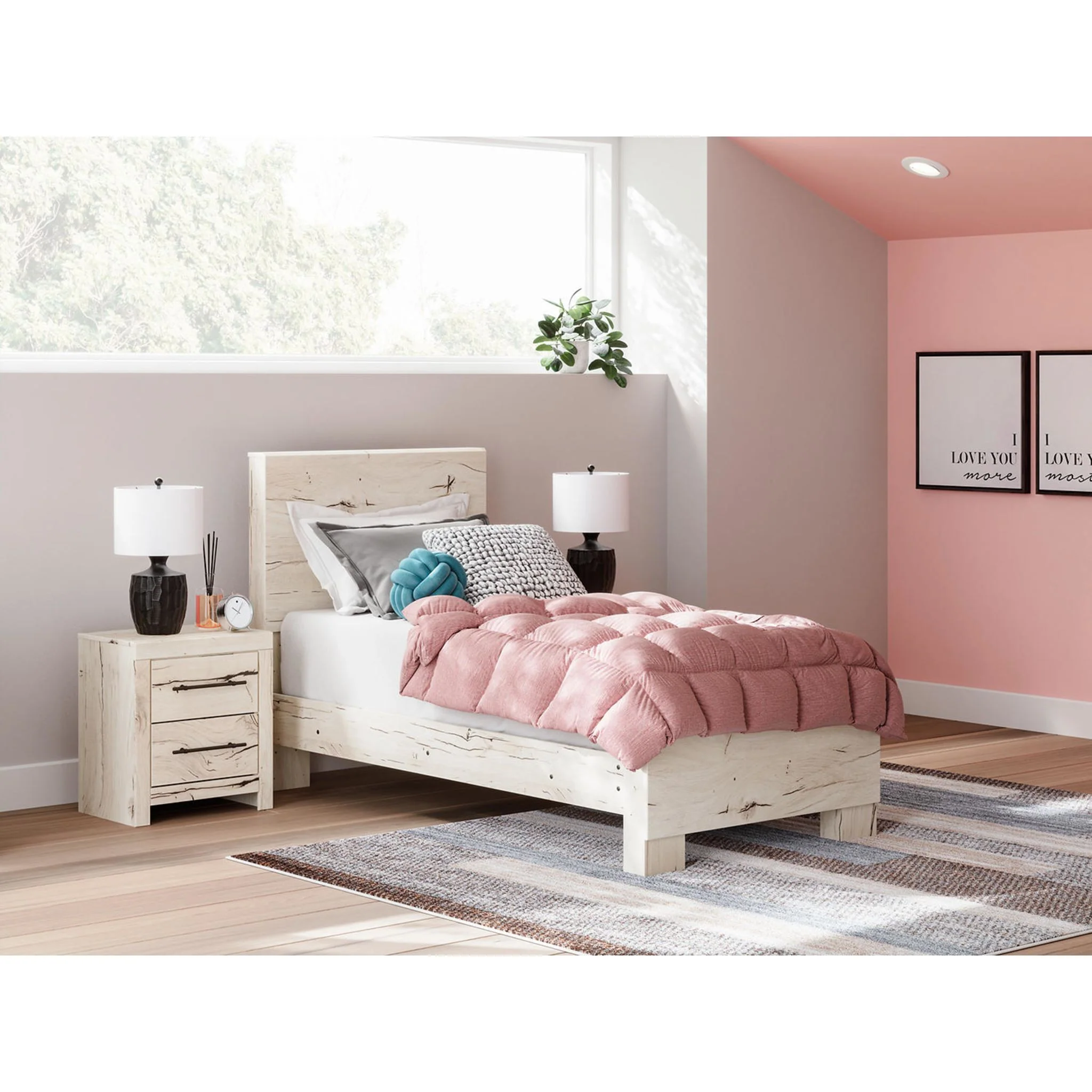Lawroy Panel Bed - Light Natural - Image 2