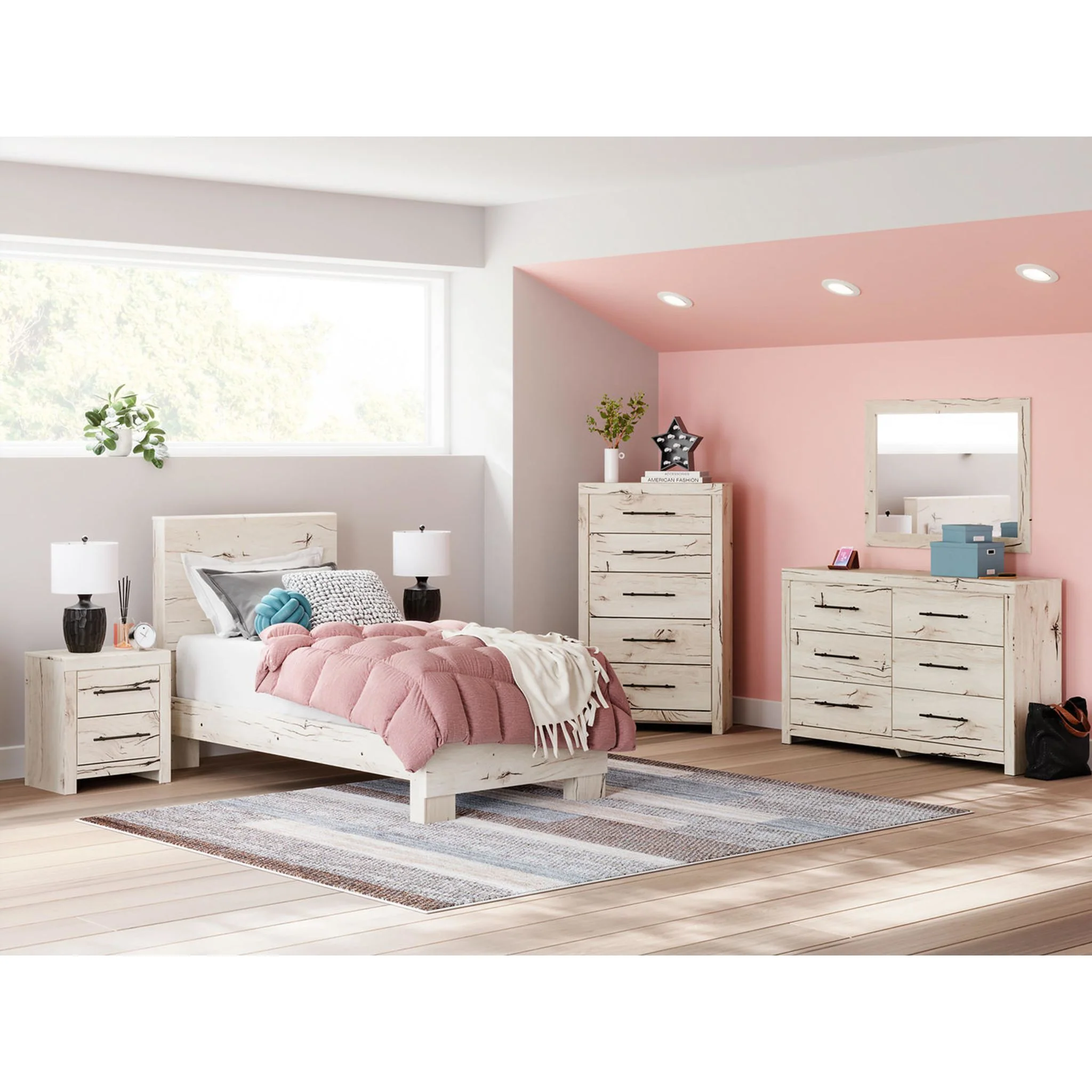 Lawroy Panel Bed - Light Natural - Image 5