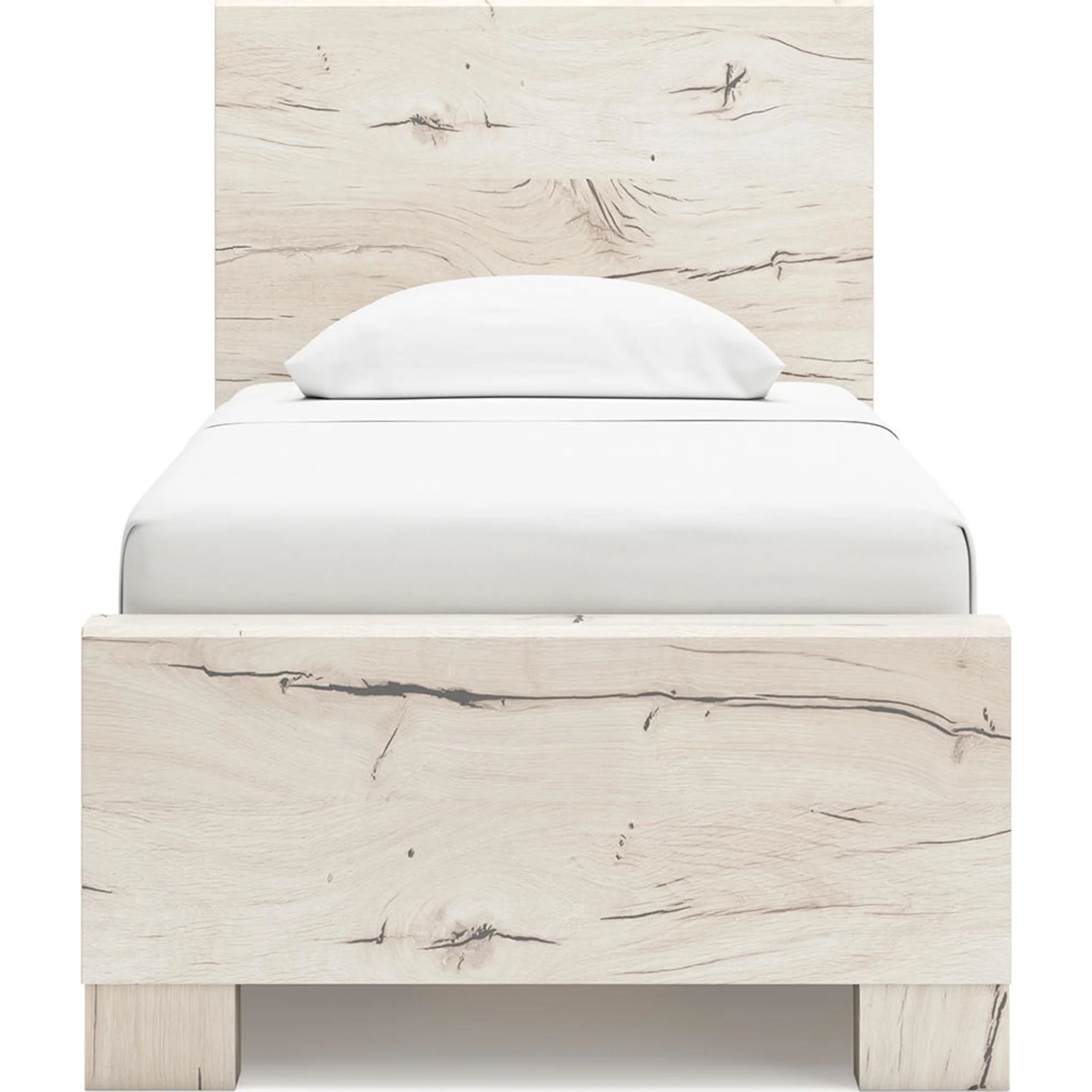 Lawroy Twin Panel Bed with 4 Drawer Storage - Light Natural - Image 20