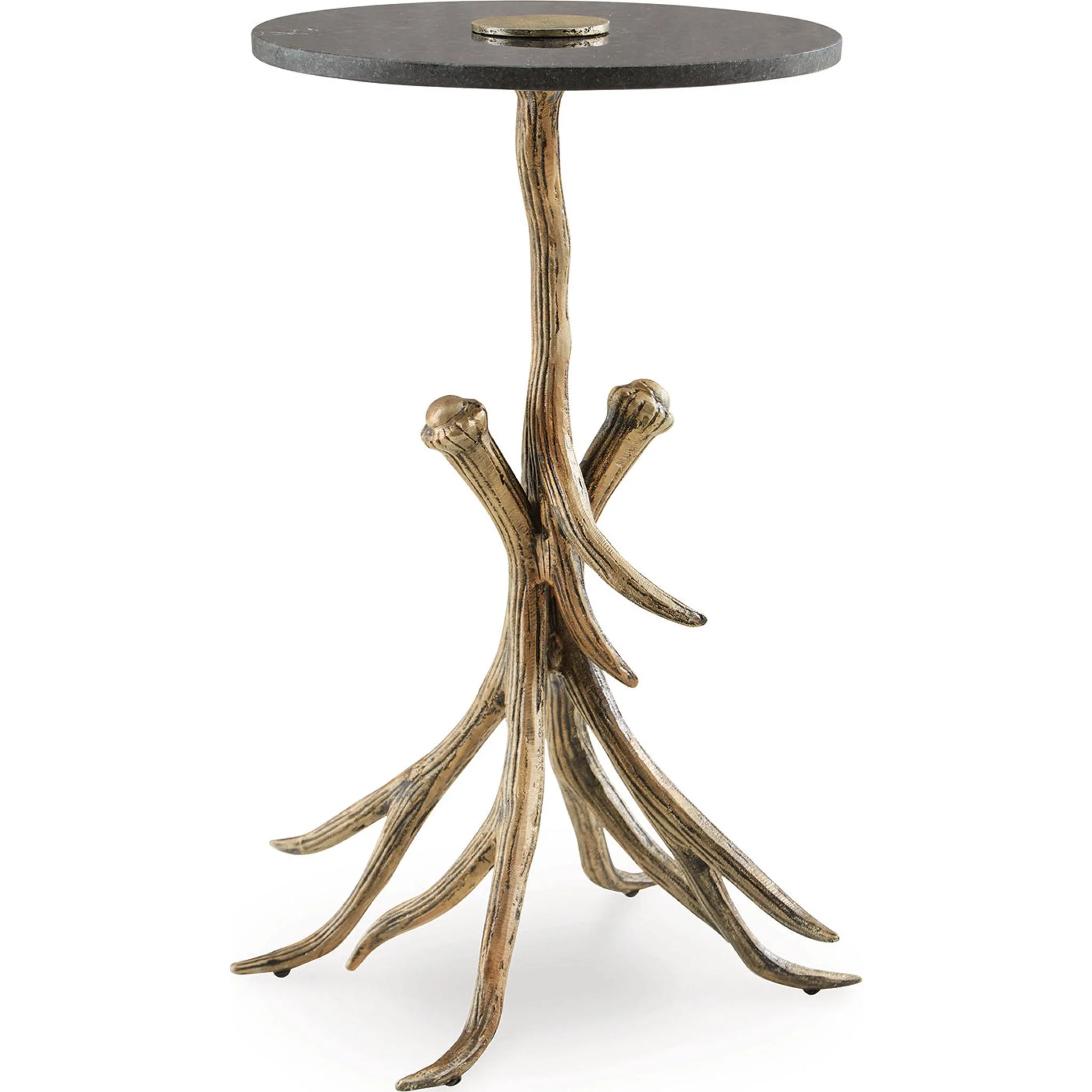 Lemkins Accent Table - Black/Antique Gold Finish - Image 3