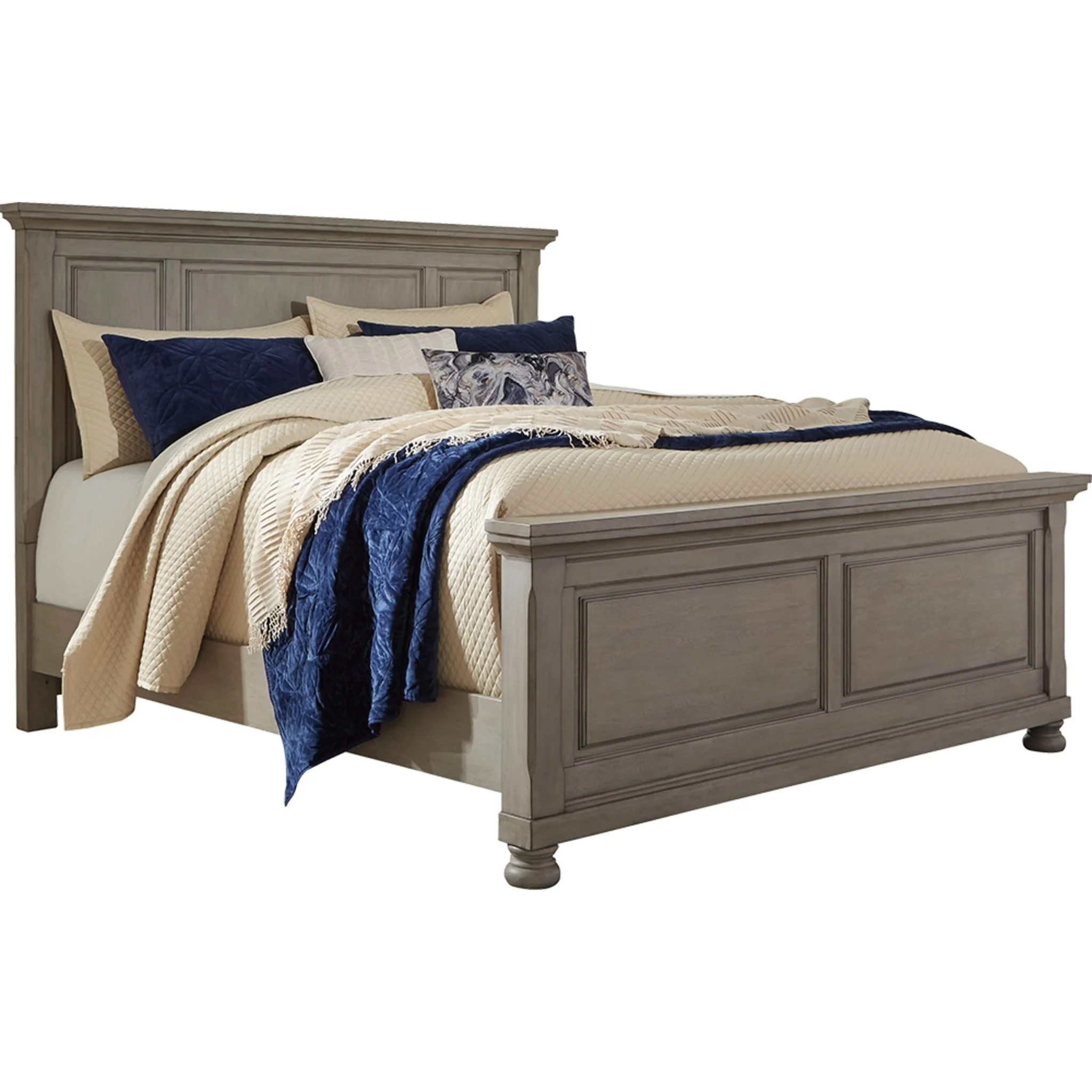 Lettner 3 Piece Panel Bed - Light Gray - Image 12