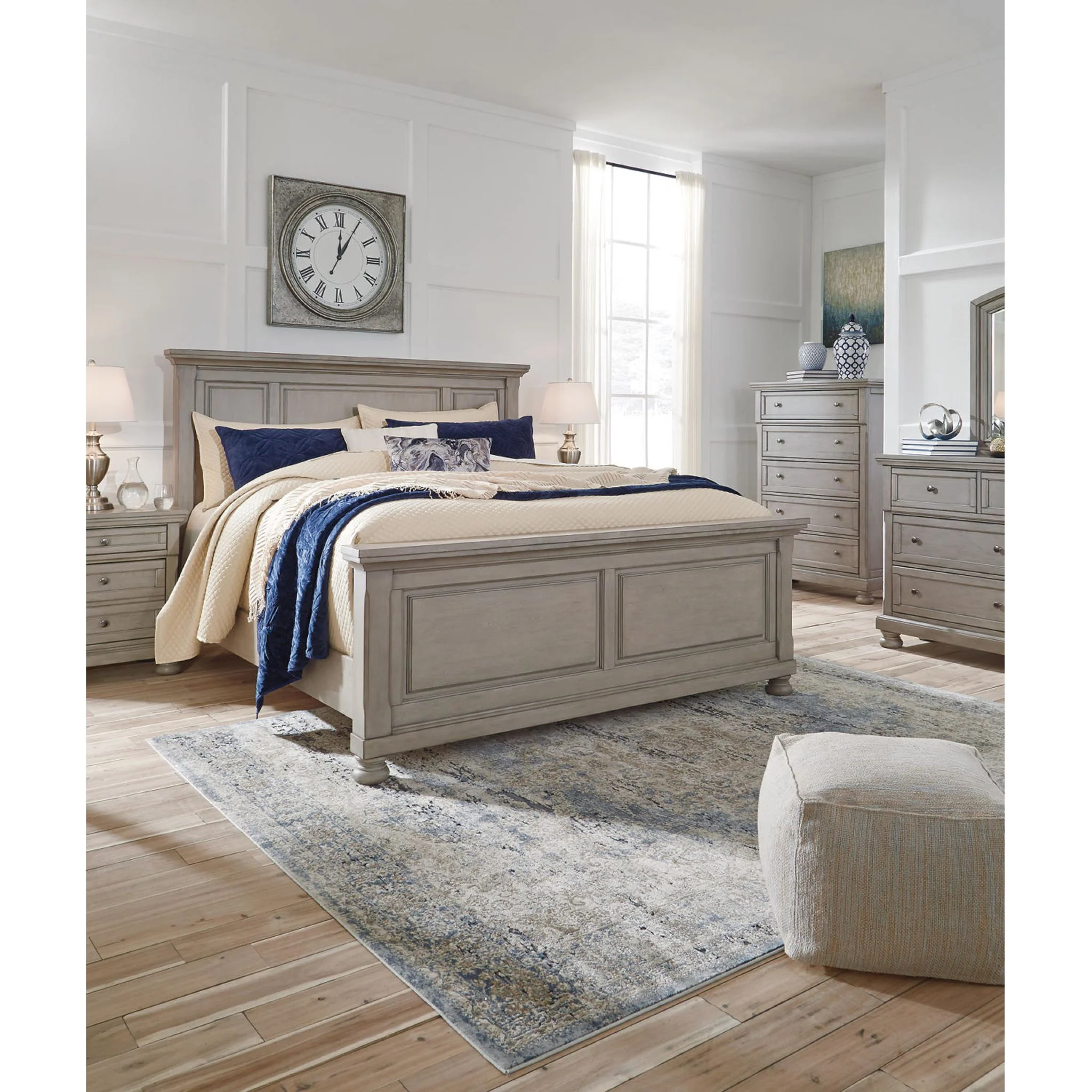 Lettner 3 Piece Panel Bed - Light Gray - Image 21