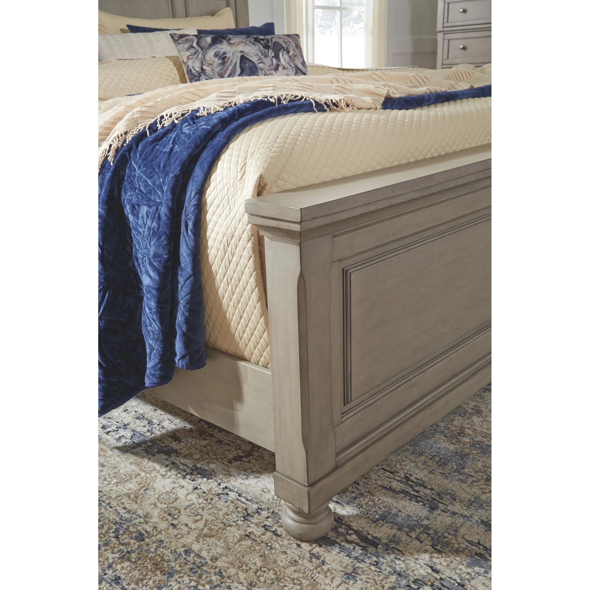 Lettner 3 Piece Panel Bed - Light Gray - Image 5
