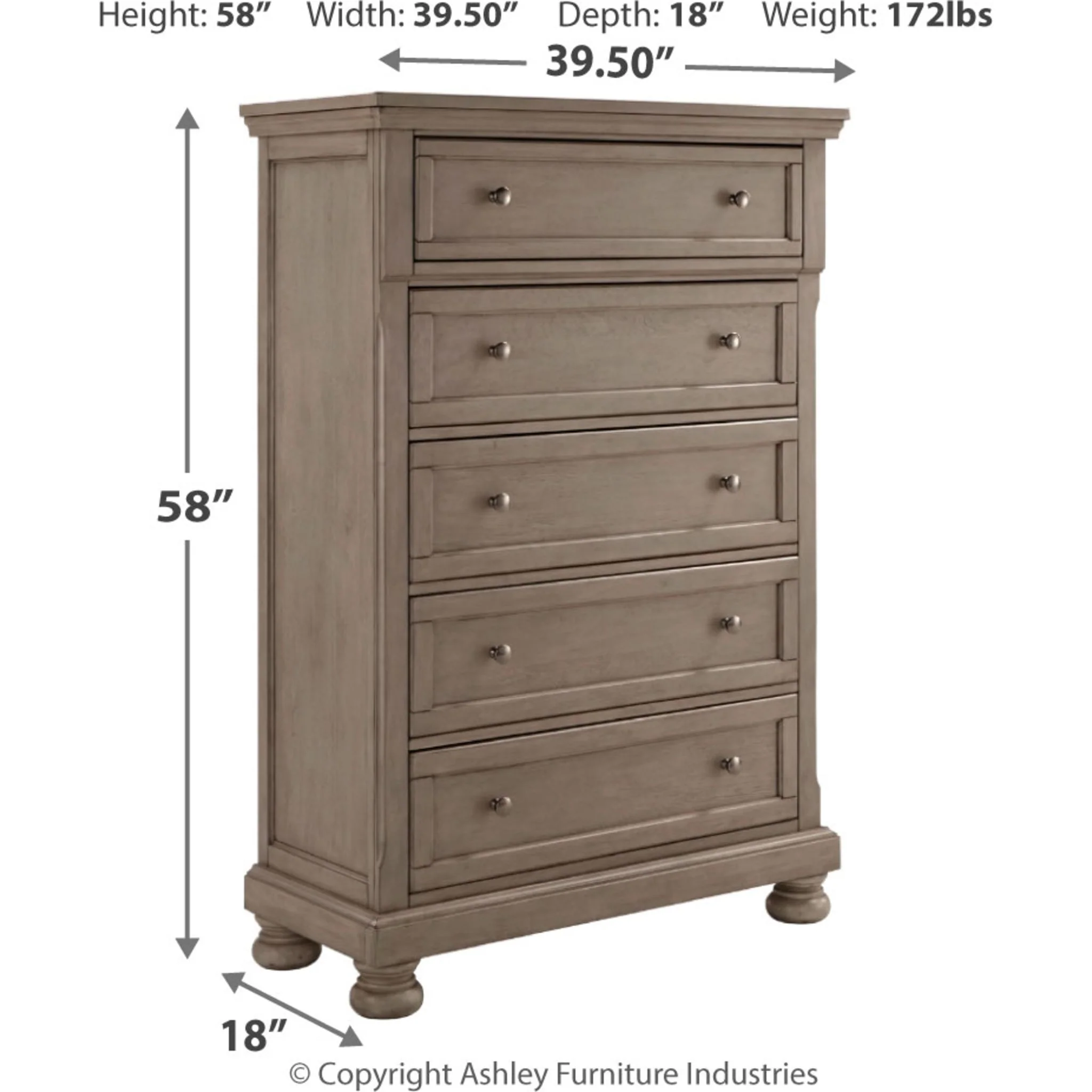 Lettner Chest - Light Gray - Image 4