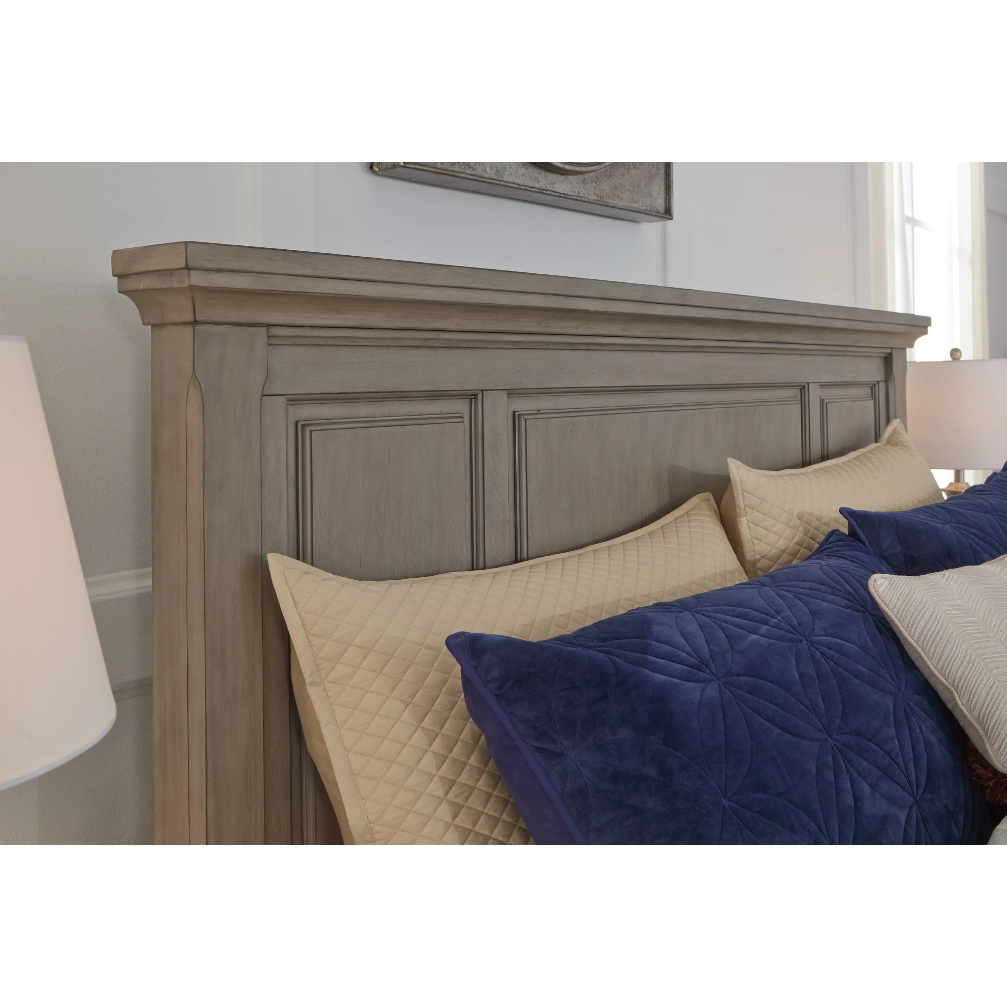 Lettner King Panel Bed - Light Gray - Image 5