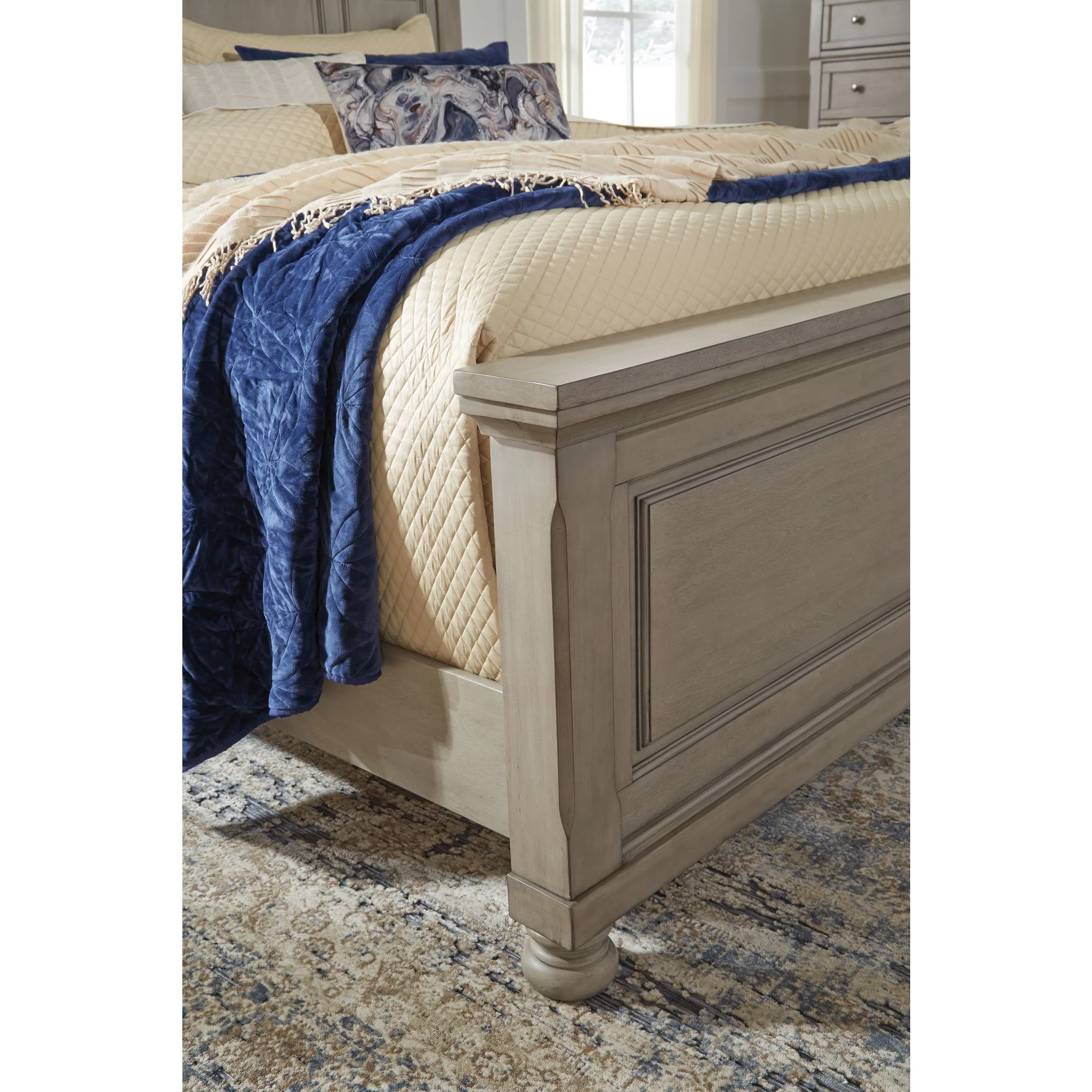 Lettner King Panel Bed - Light Gray - Image 6