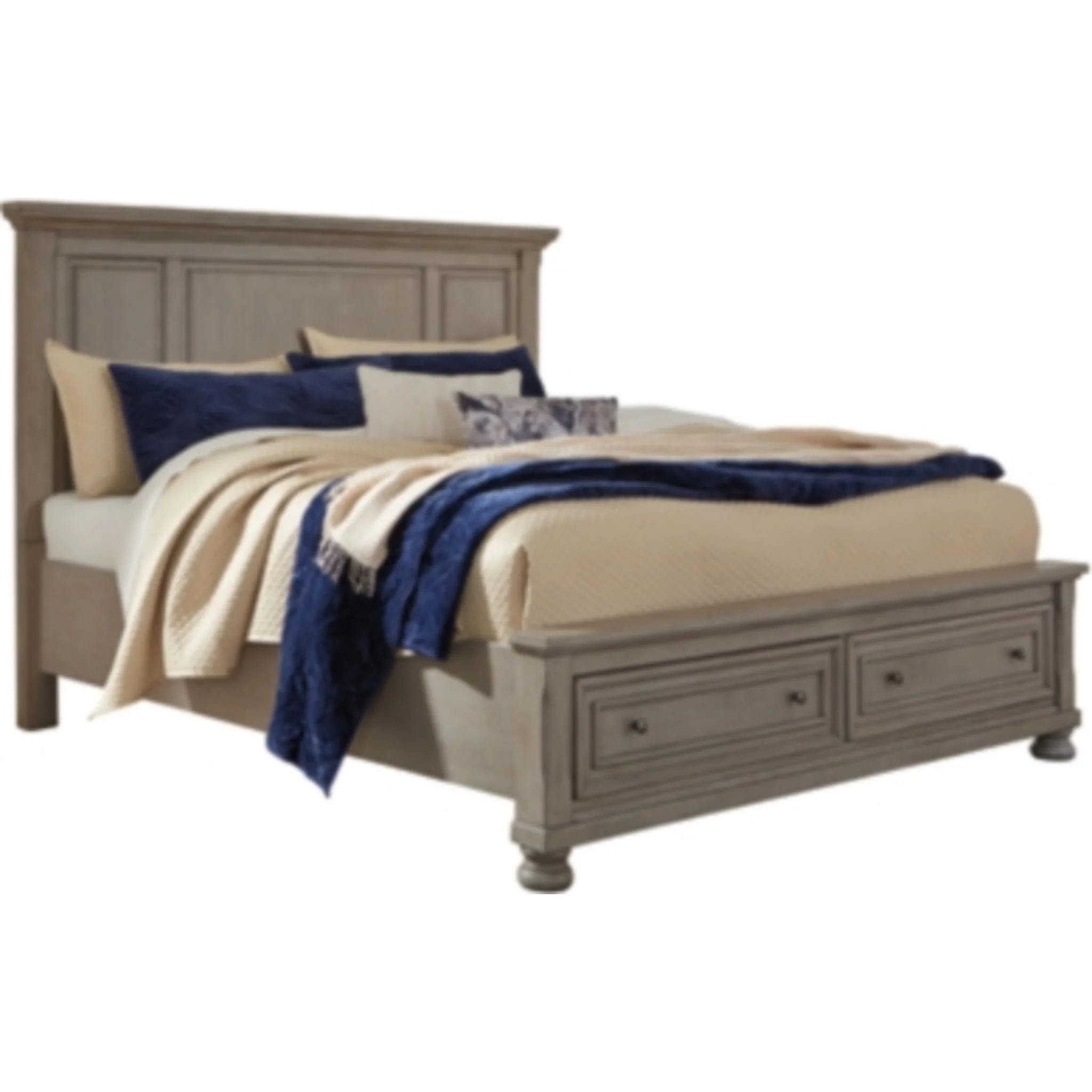 Lettner Queen Storage Bed - Light Gray - Image 3