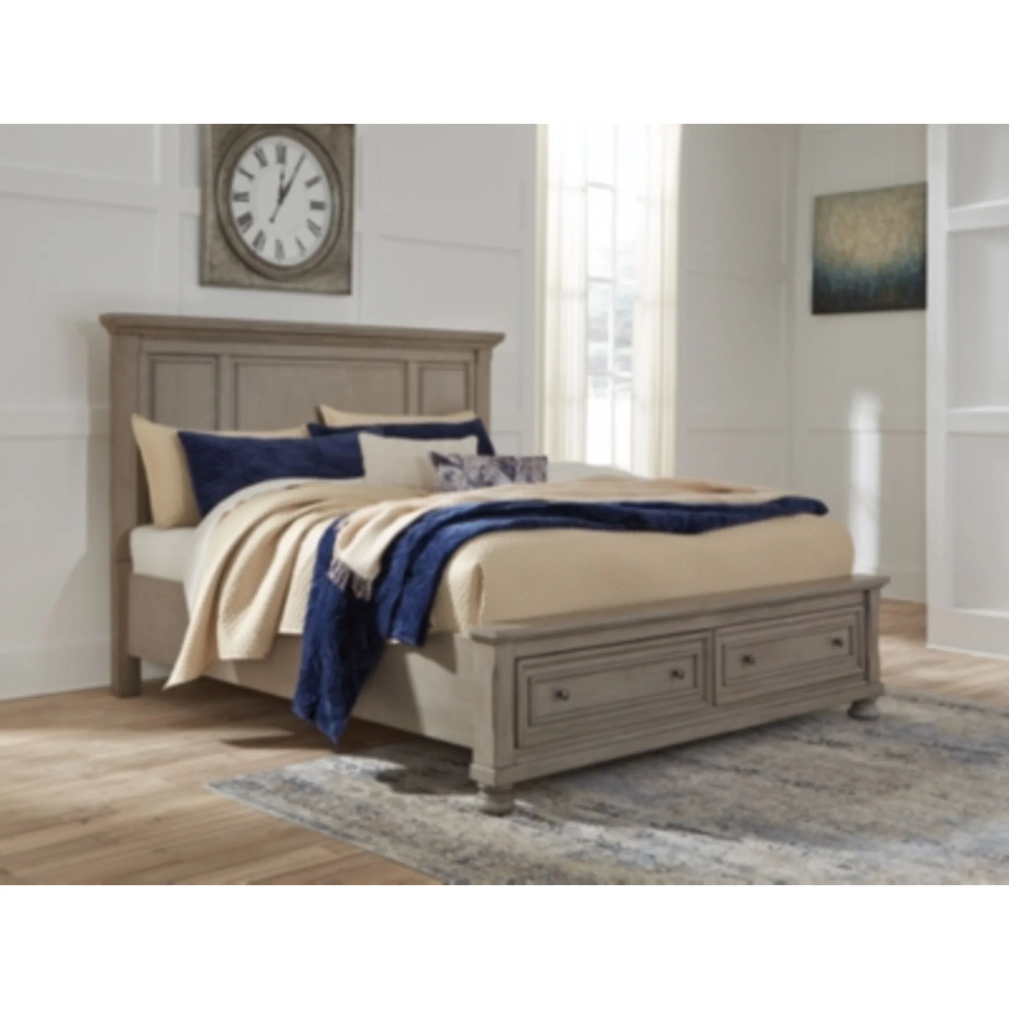 Lettner Queen Storage Bed - Light Gray - Image 4