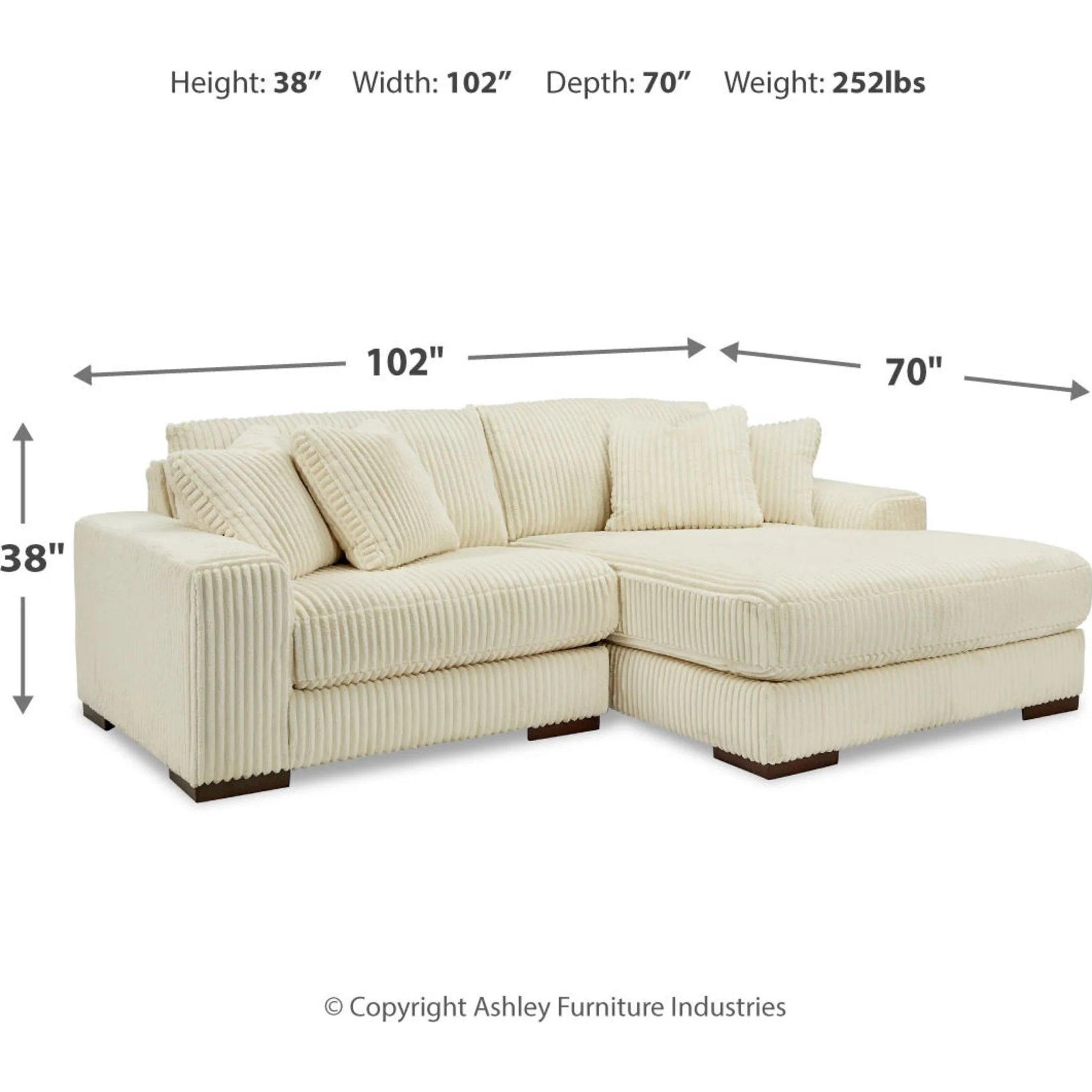 Lindyn 2 Piece Sectional with Chaise - Image 5