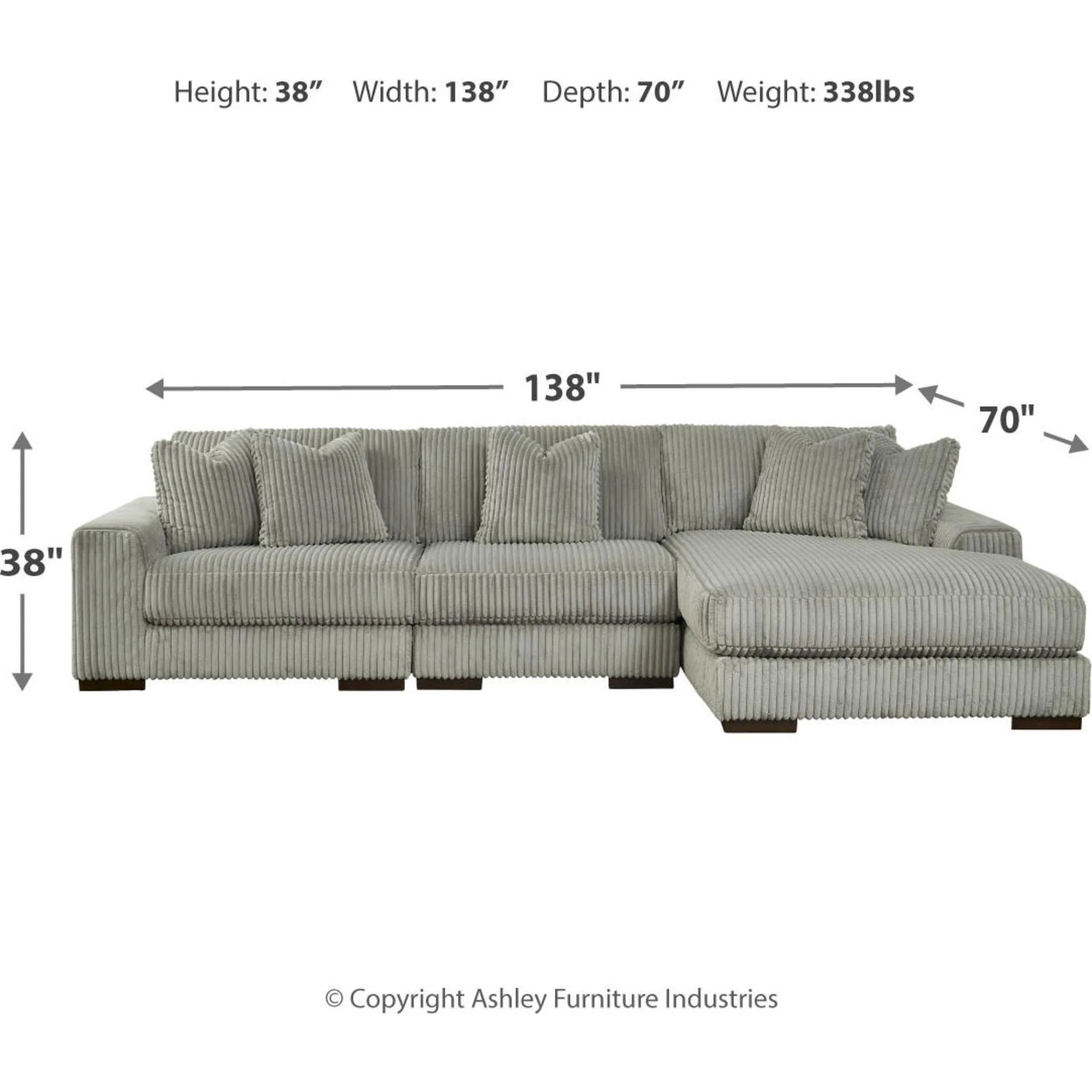Lindyn 3 Piece Sectional with Chaise - Image 83
