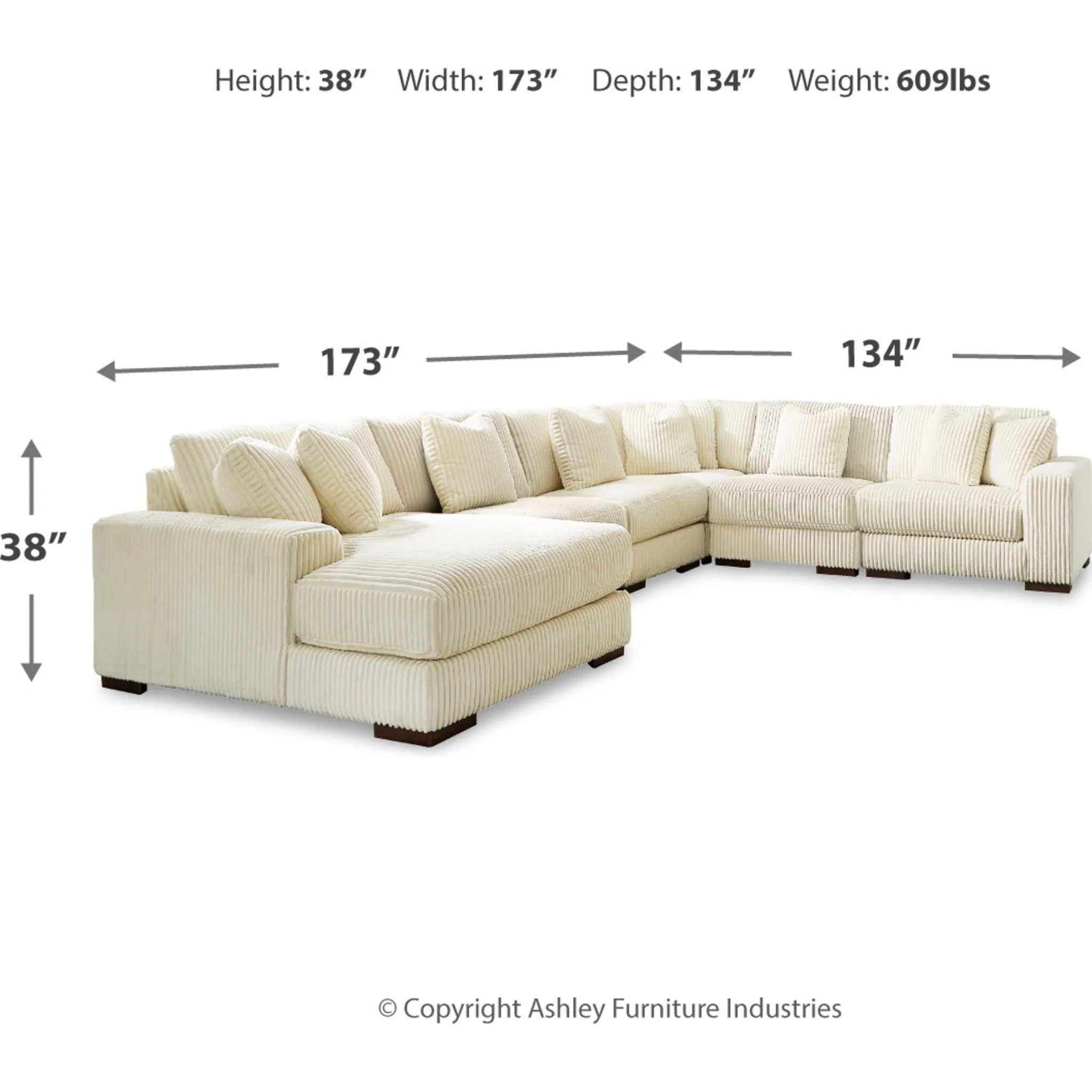 Lindyn 6 Piece Sectional with Chaise - Image 27