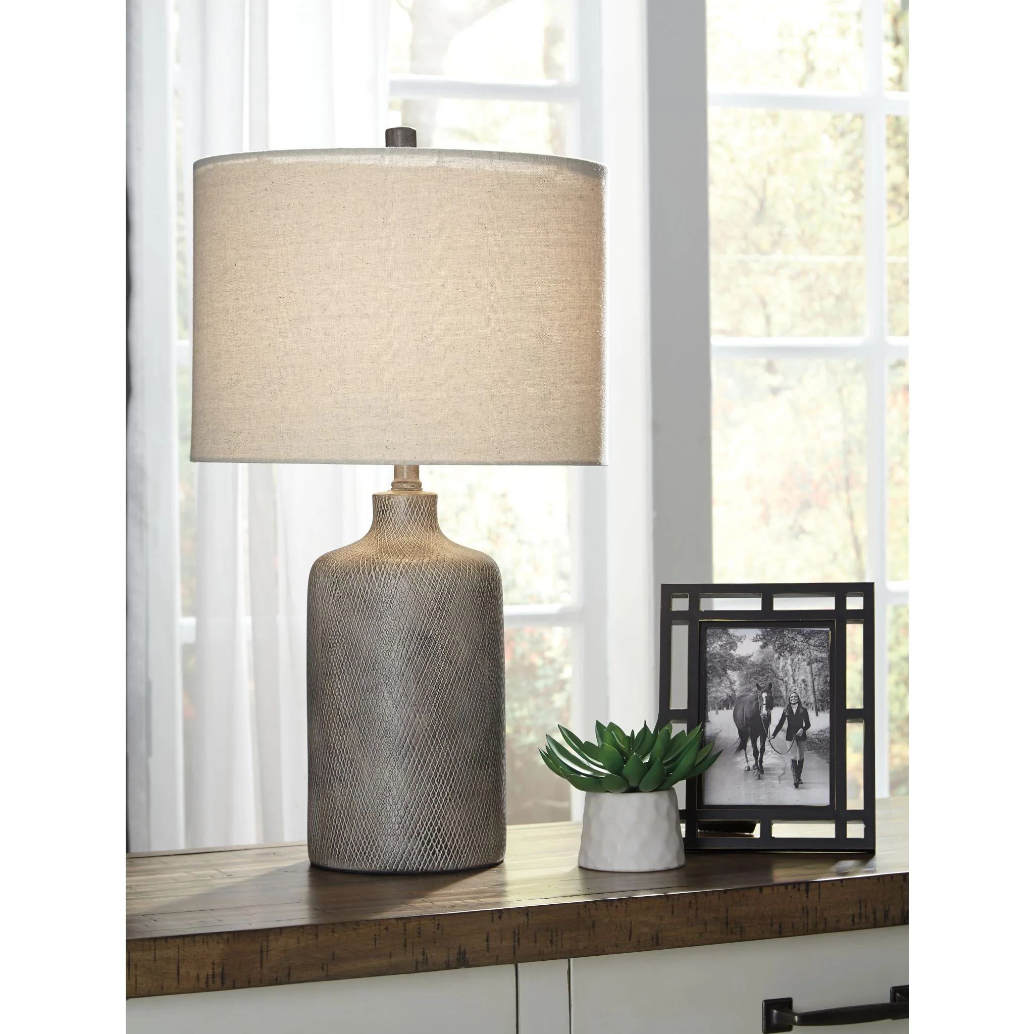 Linus Table Lamp - Antique Black 25.00" - Image 2