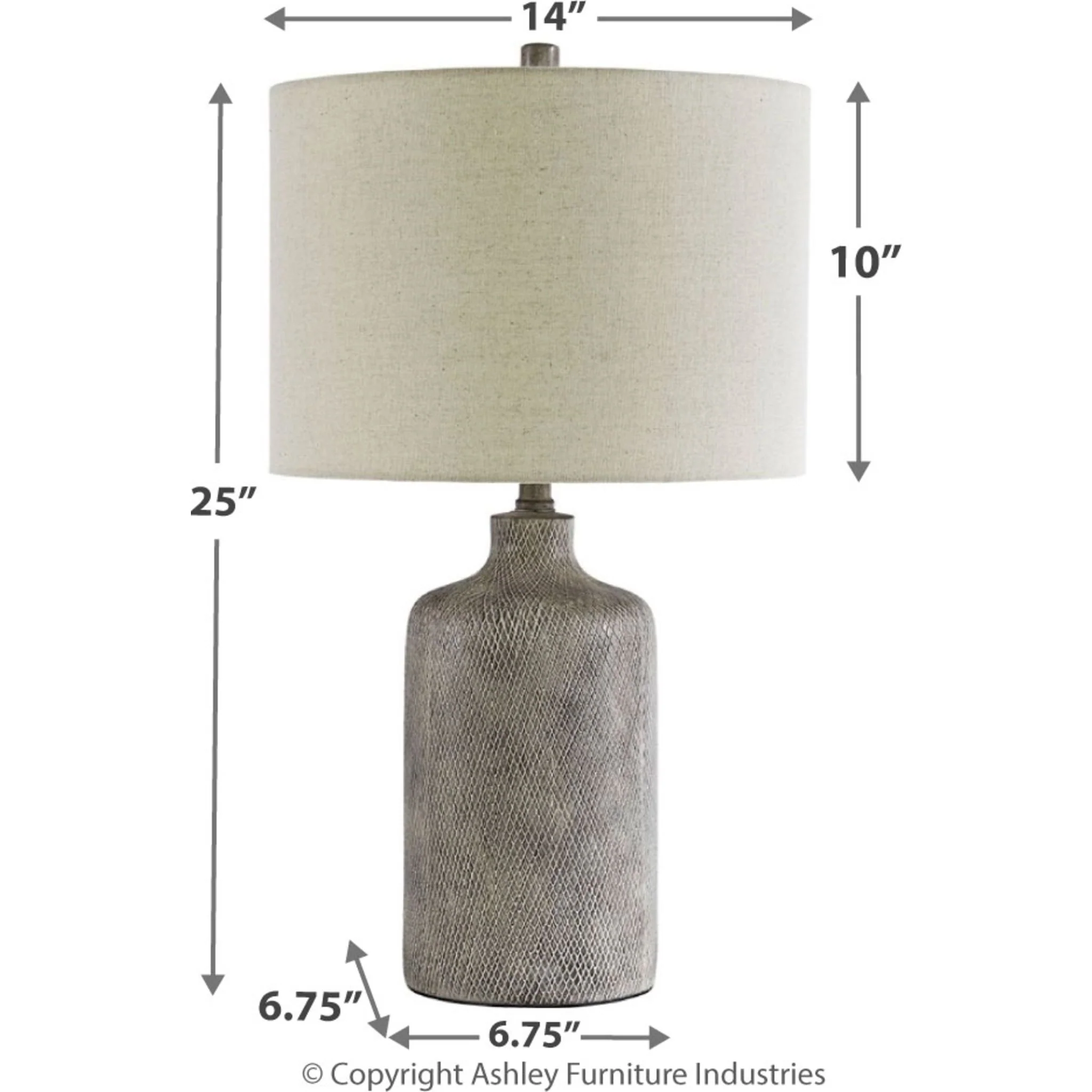 Linus Table Lamp - Antique Black 25.00" - Image 4
