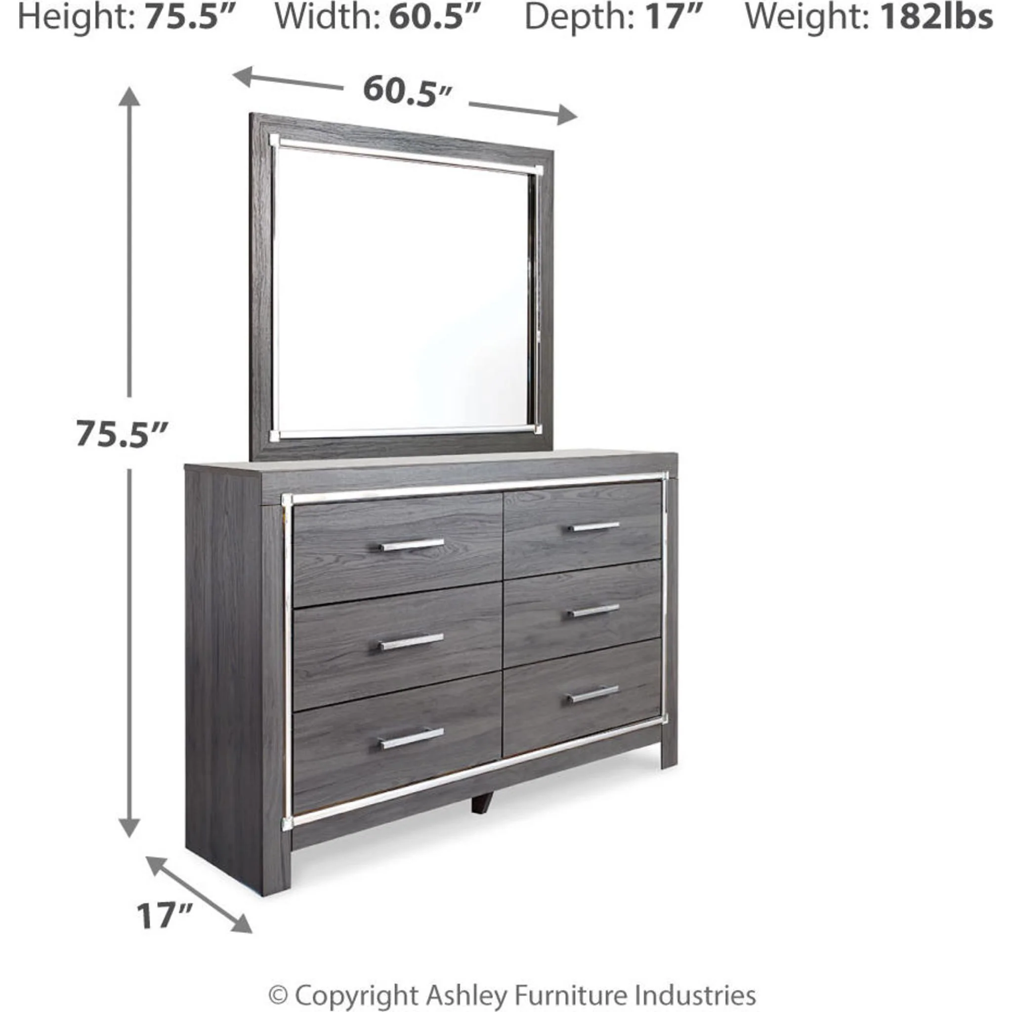 Lodanna 6 Piece Panel Bedroom - Gray - Image 17