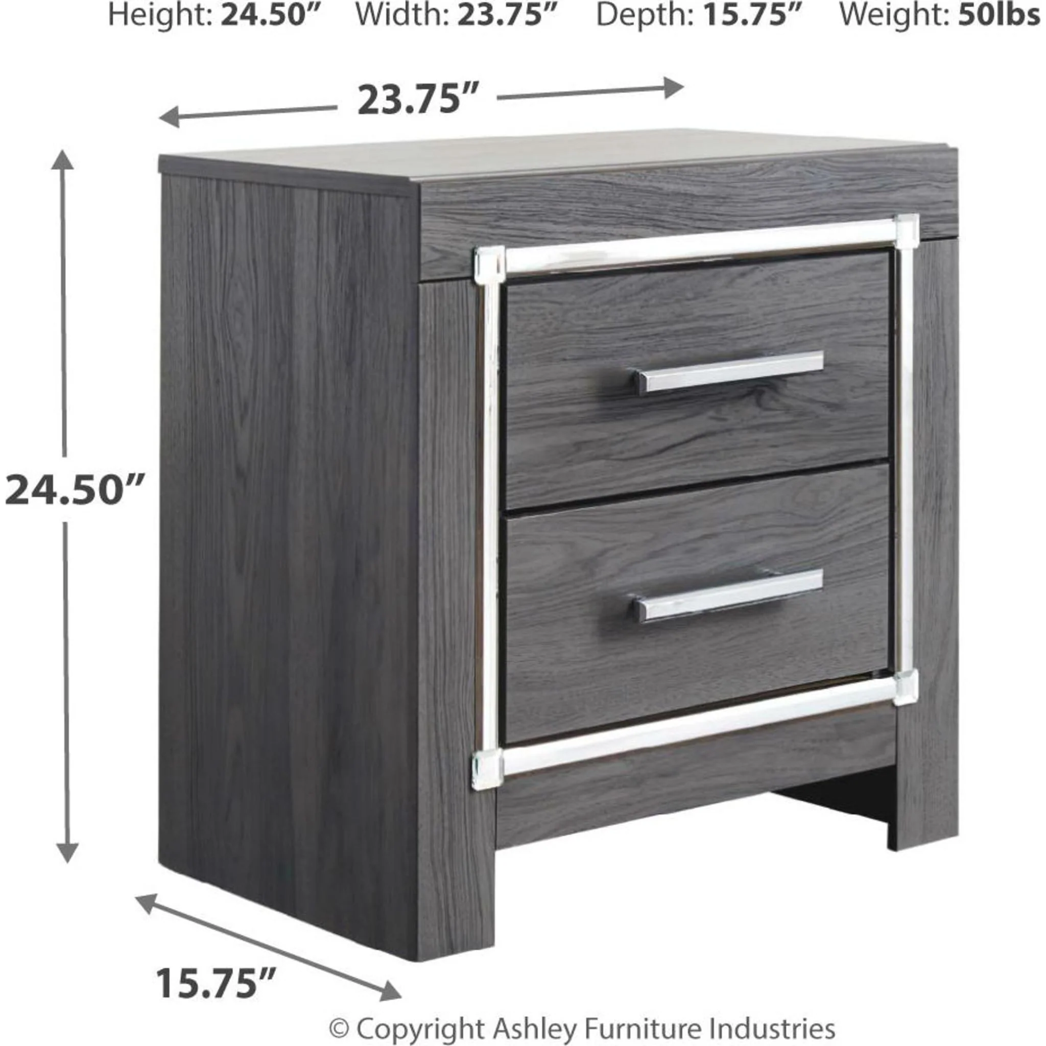 Lodanna 6 Piece Storage Platform Bedroom - Gray - Image 24