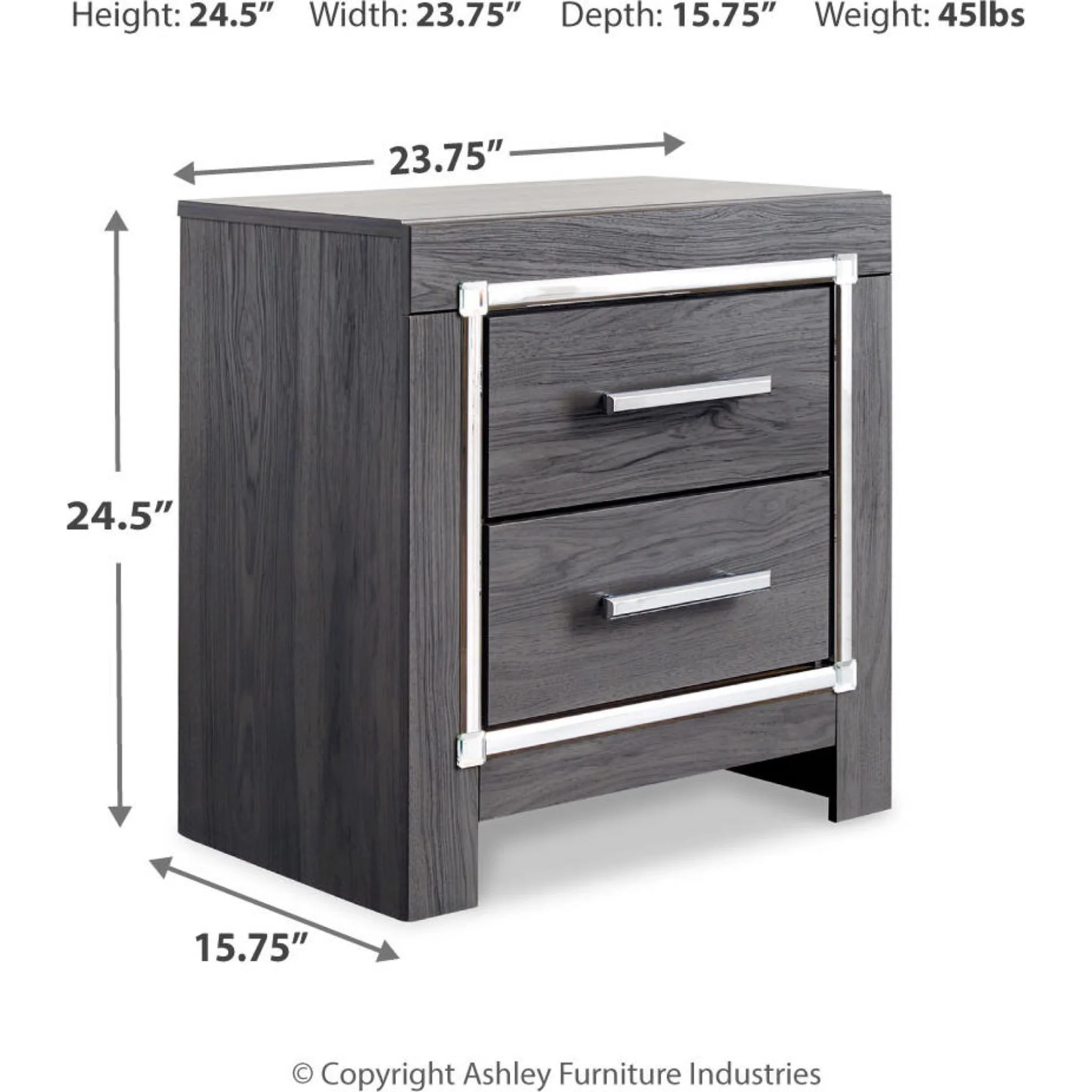 Lodanna 6 Piece Storage Platform Bedroom - Gray - Image 8