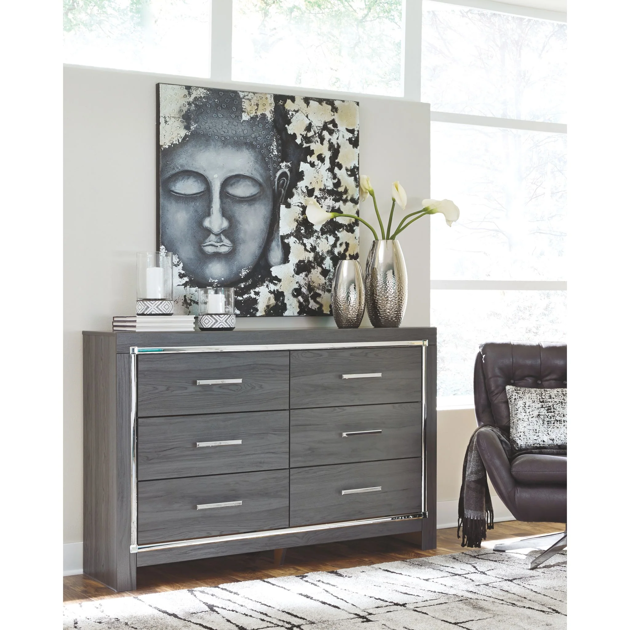 Lodanna Dresser - Gray - Image 3