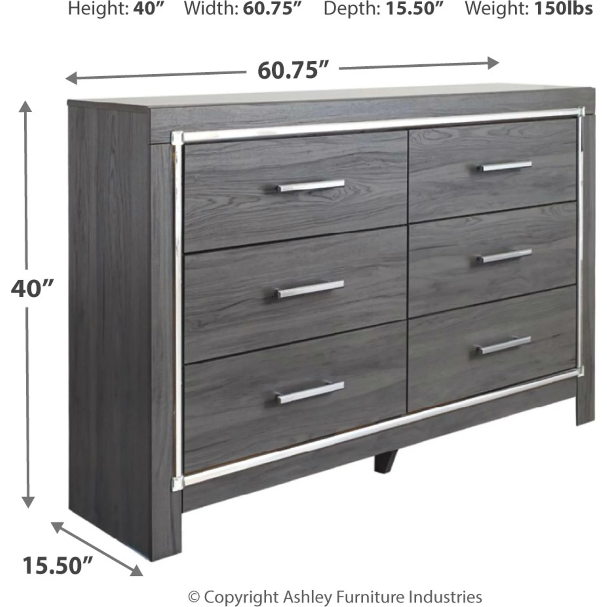 Lodanna Dresser - Gray - Image 4