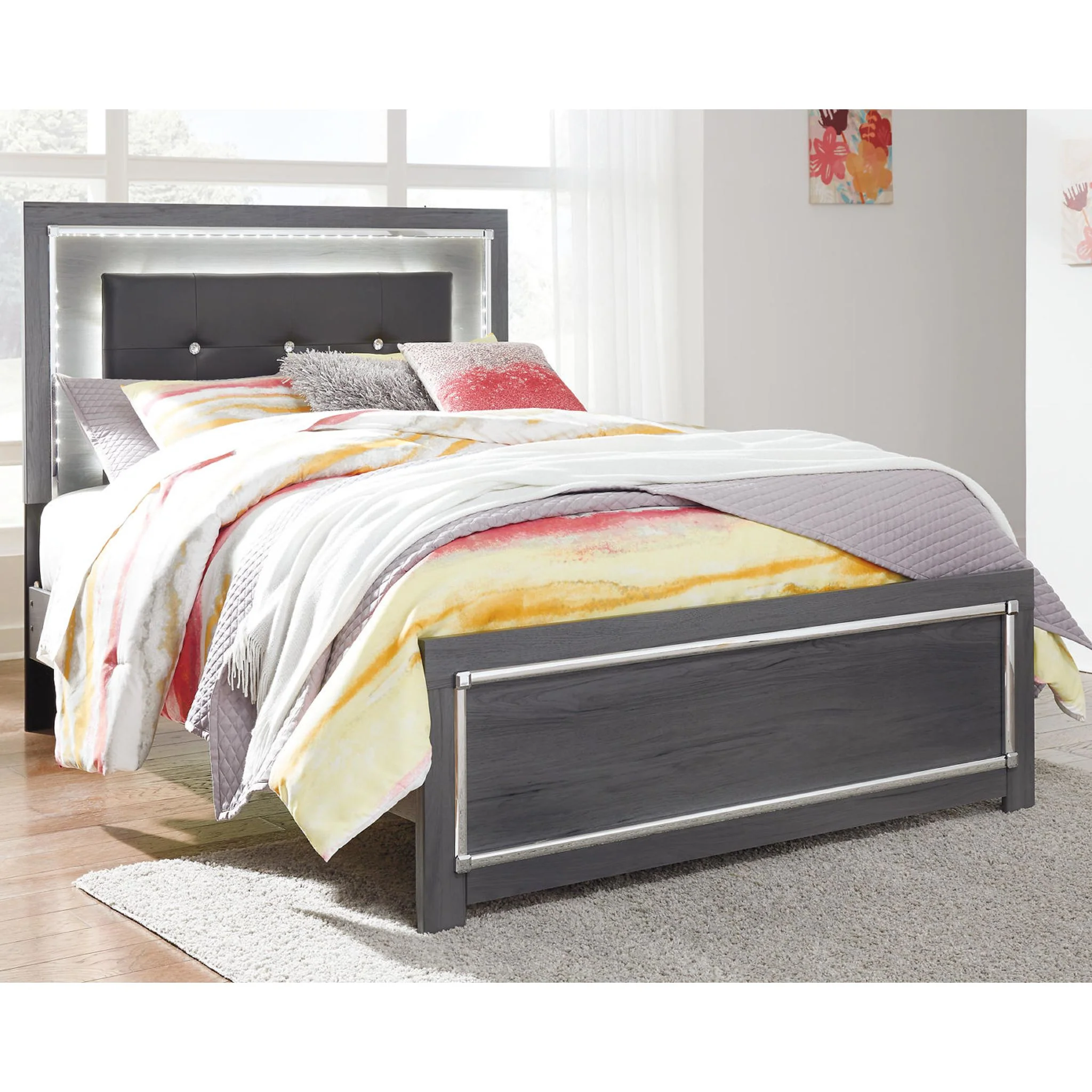 Lodanna Full Panel Bed - Gray - Image 17