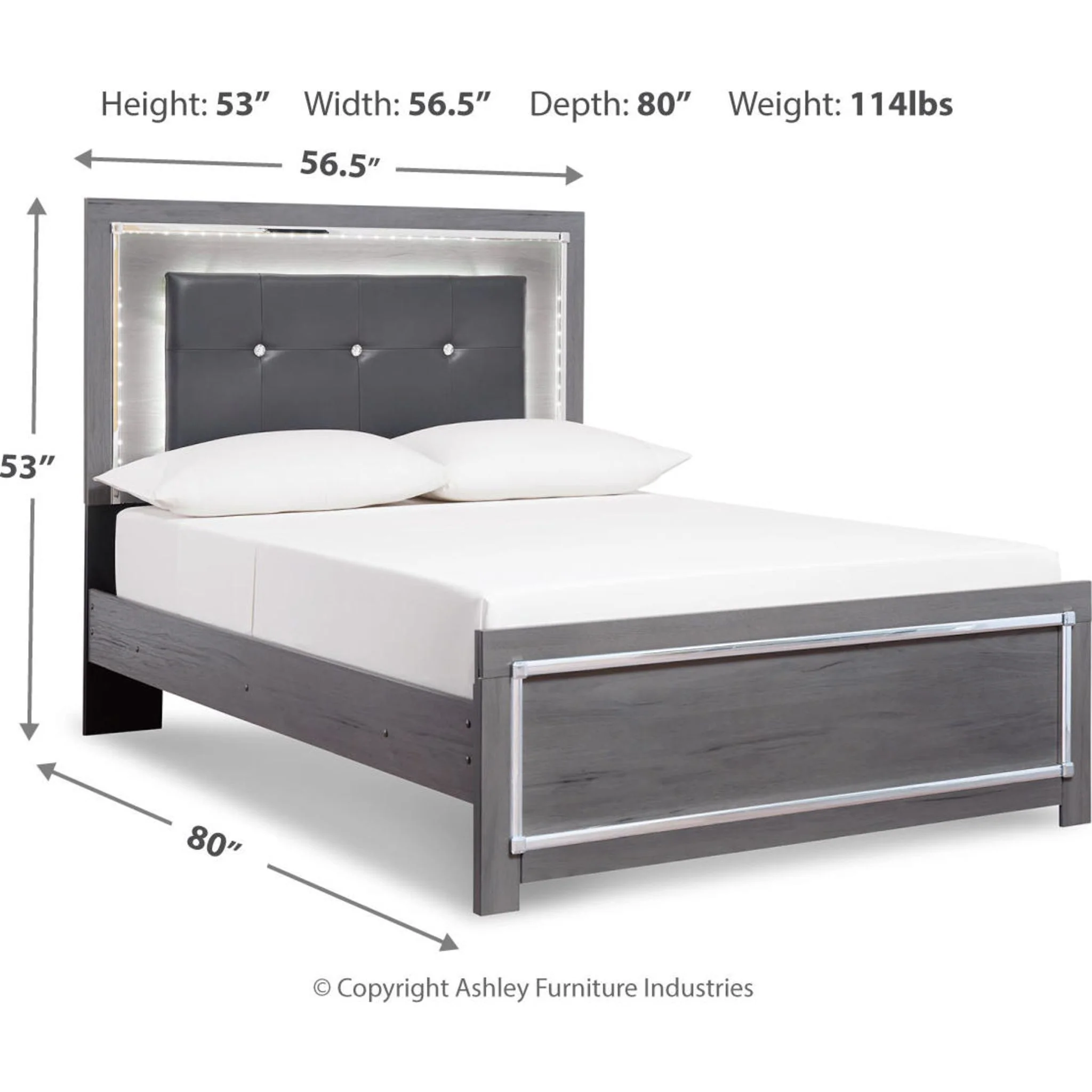 Lodanna Full Panel Bed - Gray - Image 19