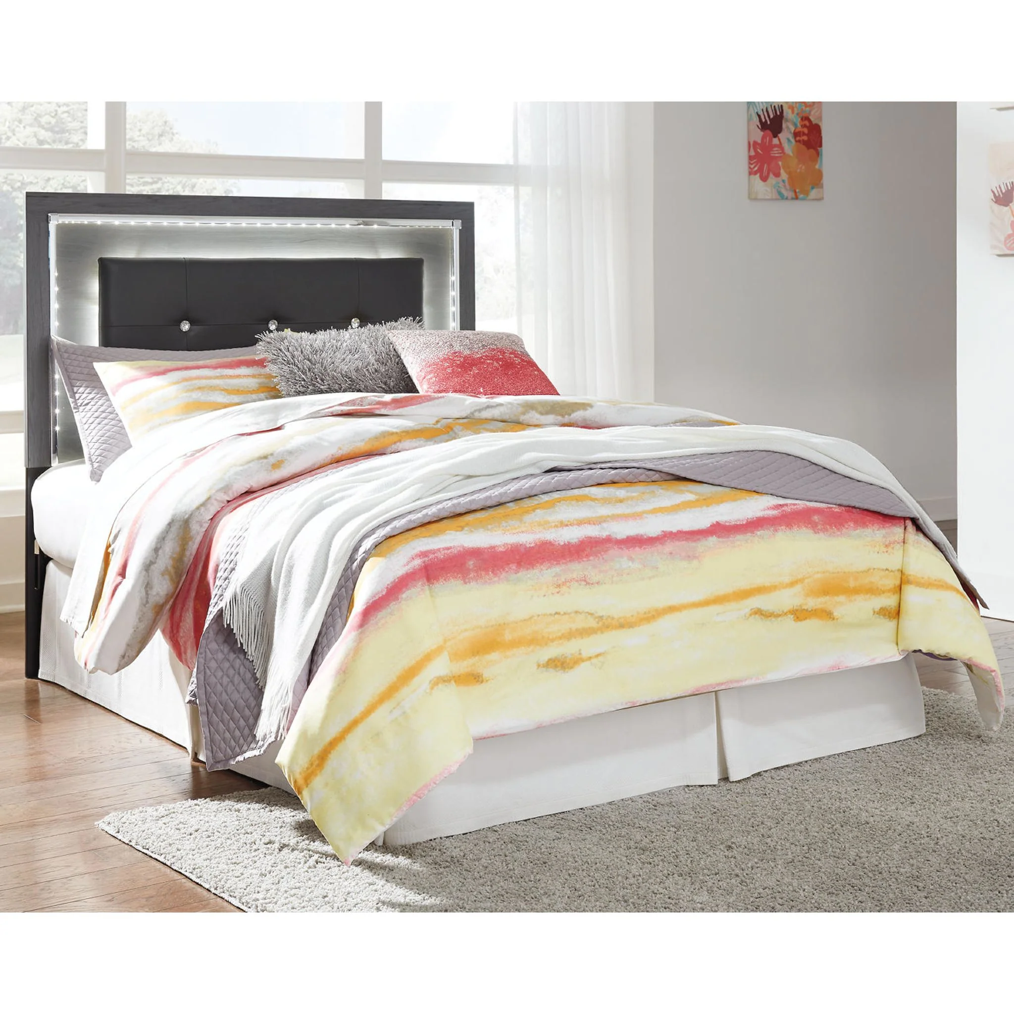 Lodanna Full Panel Headboard - Gray - Image 10