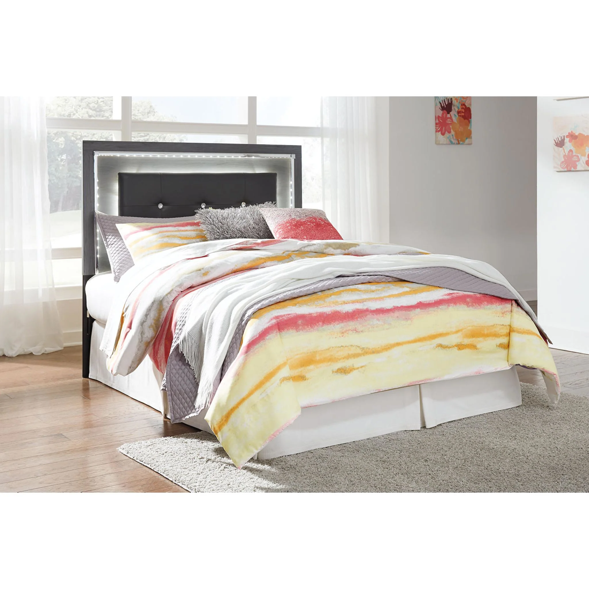 Lodanna Full Panel Headboard - Gray - Image 20