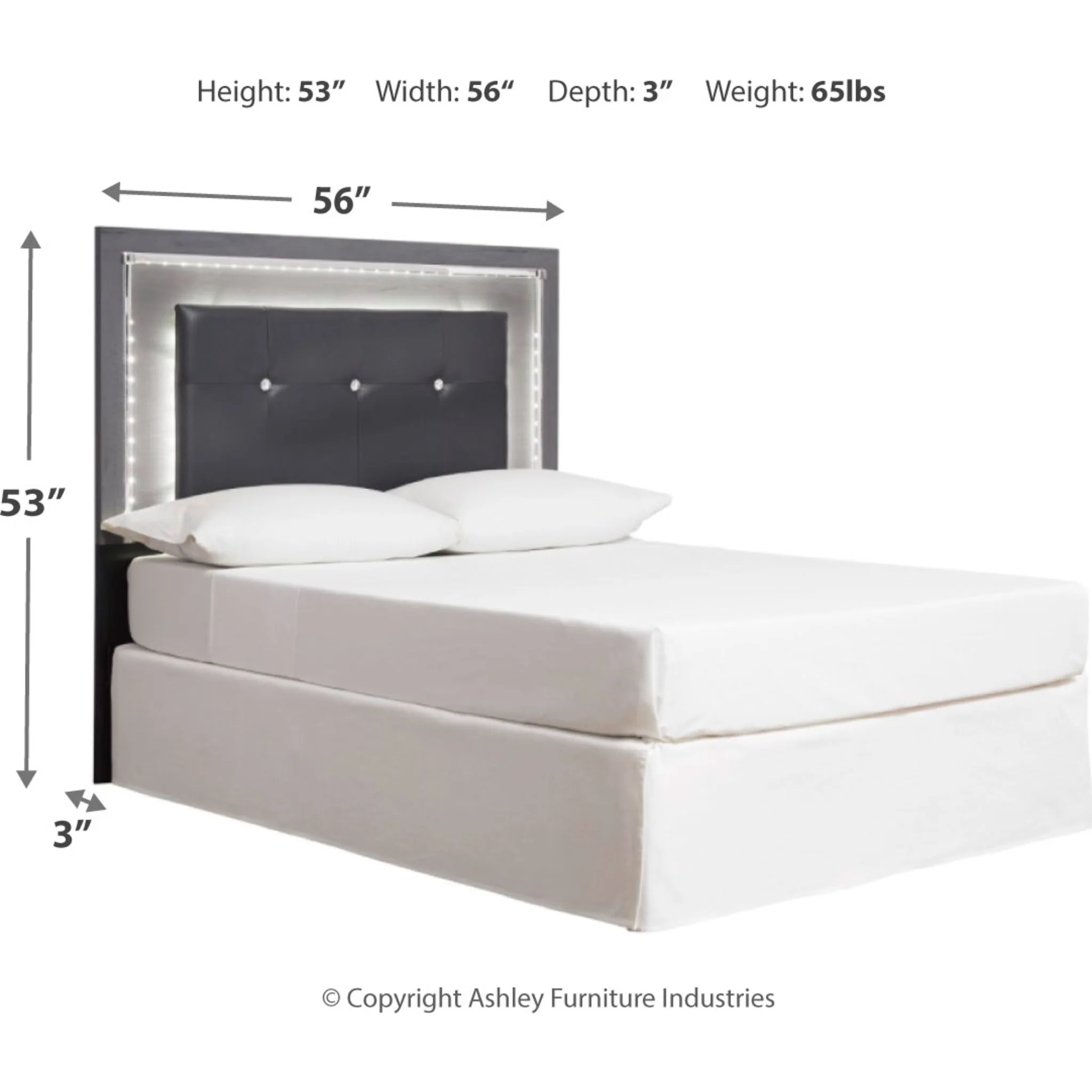Lodanna Full Panel Headboard - Gray - Image 9