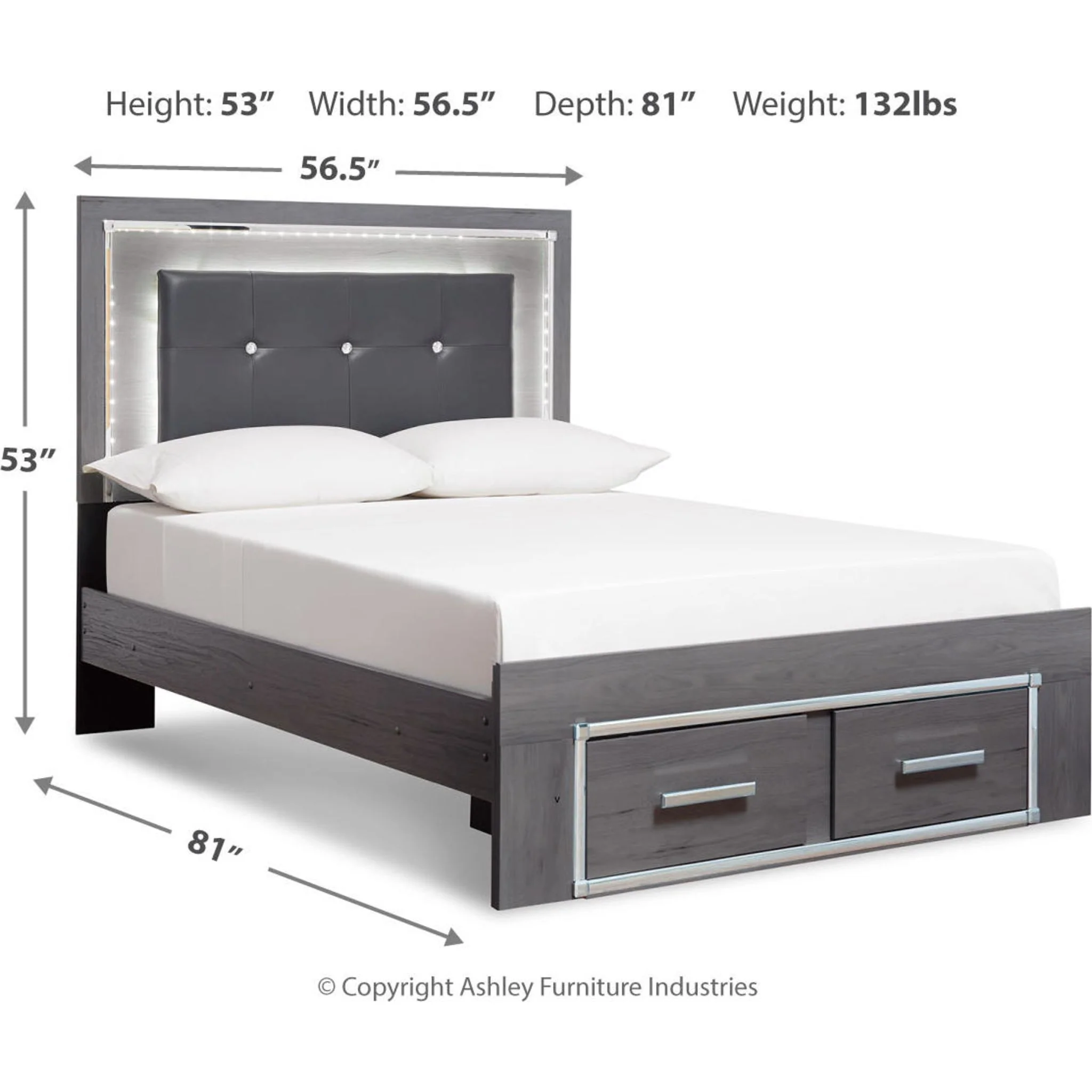Lodanna Full Storage Bed - Gray - Image 17