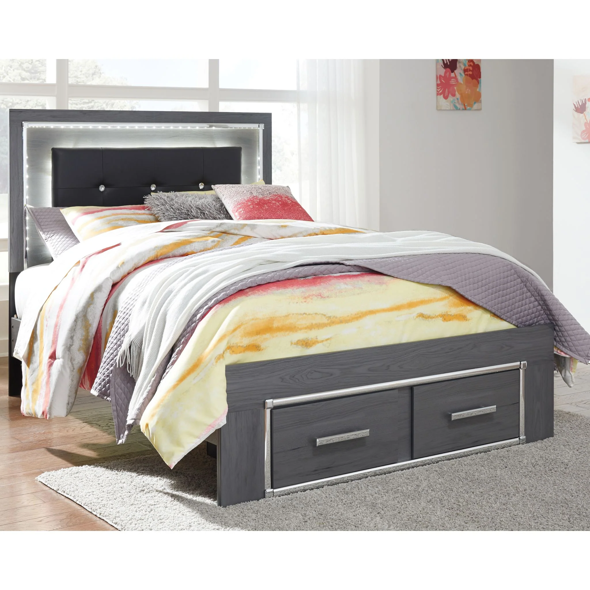 Lodanna Full Storage Bed - Gray - Image 2