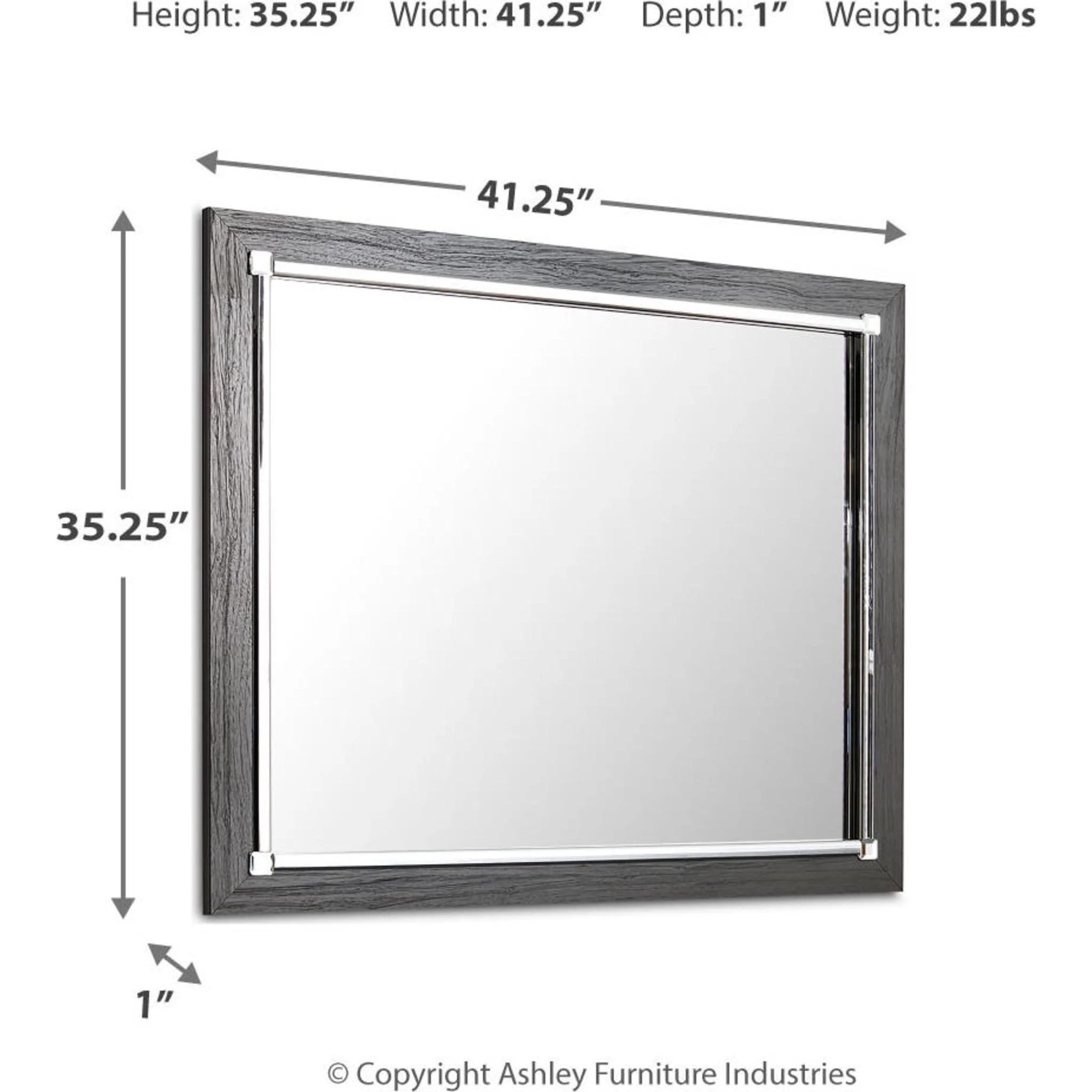 Lodanna Mirror - Gray - Image 4