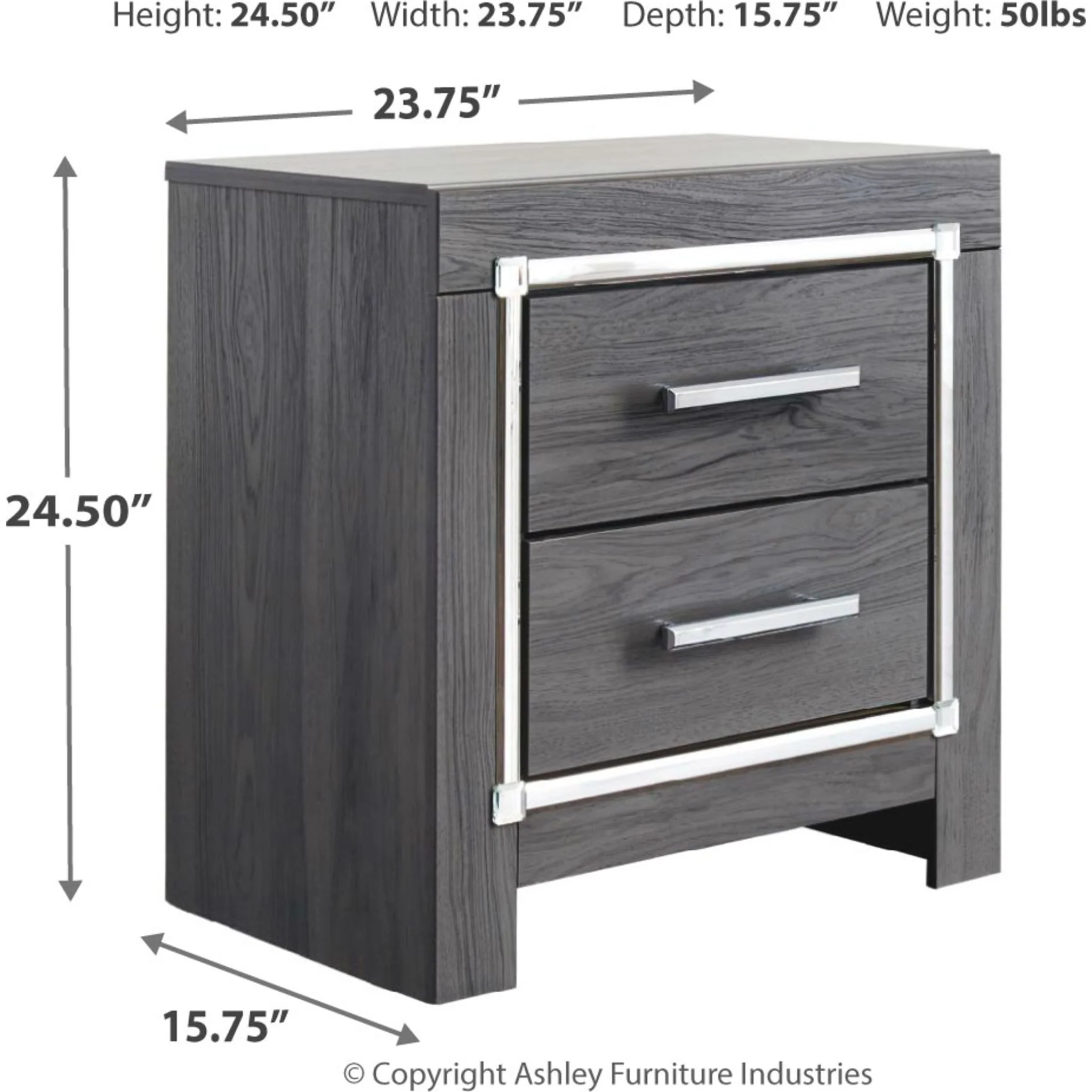 Lodanna Nightstand - Gray - Image 4